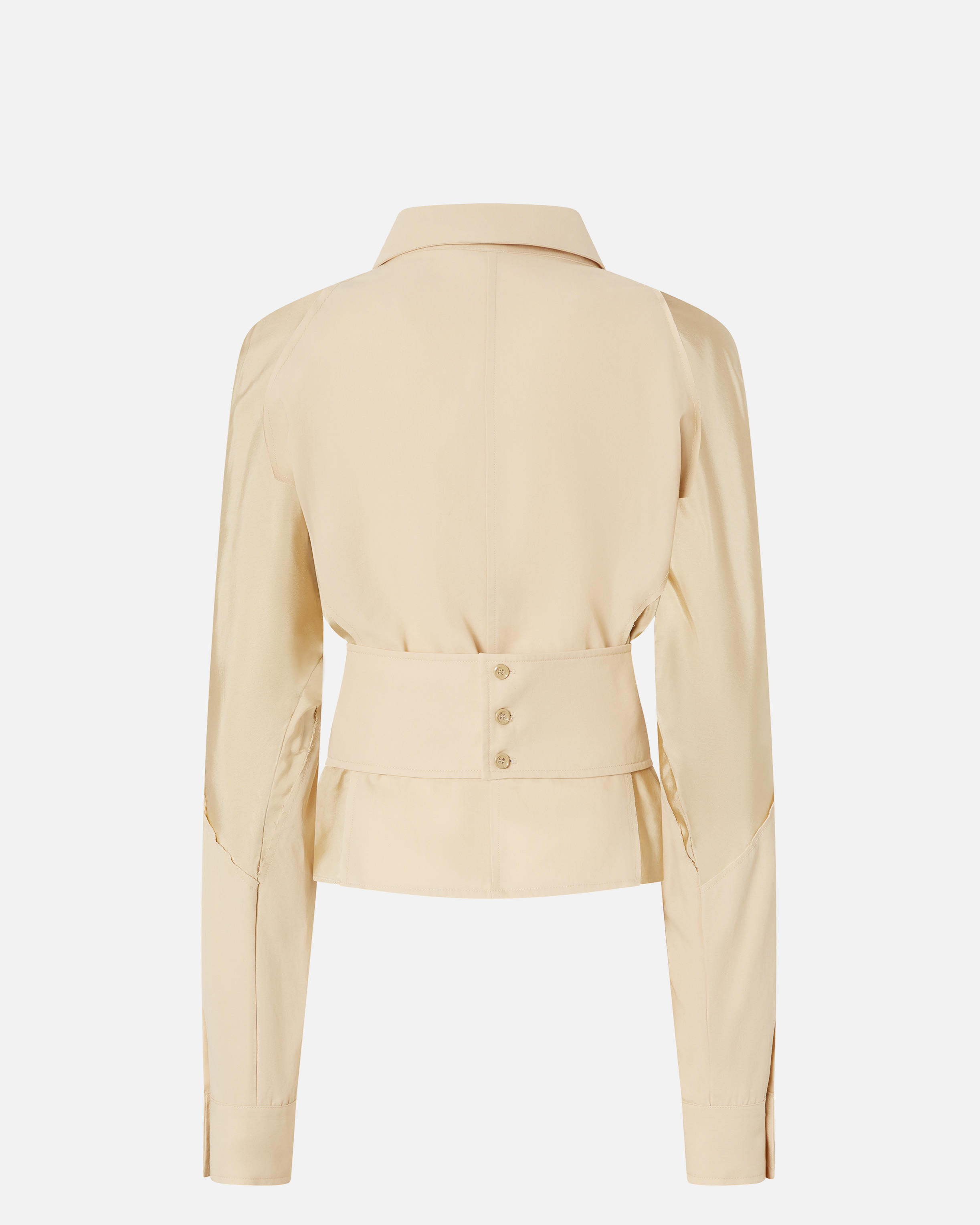 Pinko Habotai And Cotton Shirt With Belt