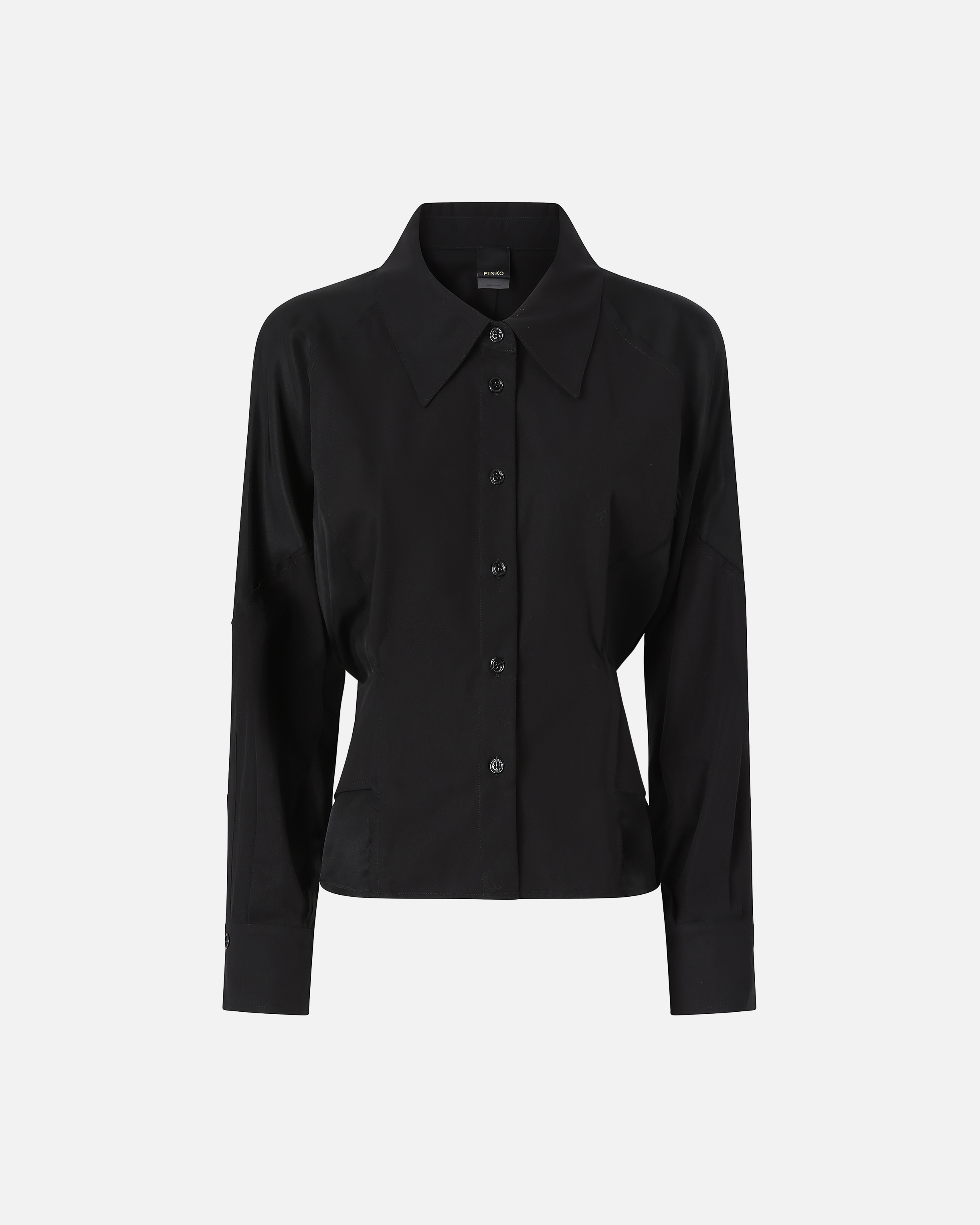 Pinko Habotai And Cotton Shirt With Belt