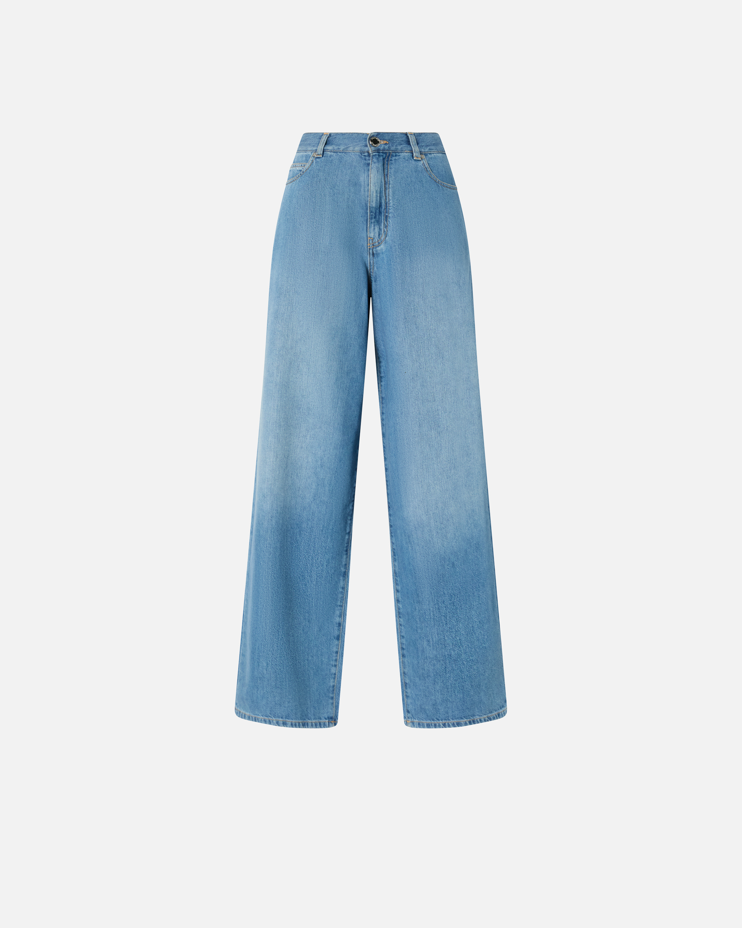 Pinko Jean Palazzo En Denim Moyen Clair In Medium Light Wash