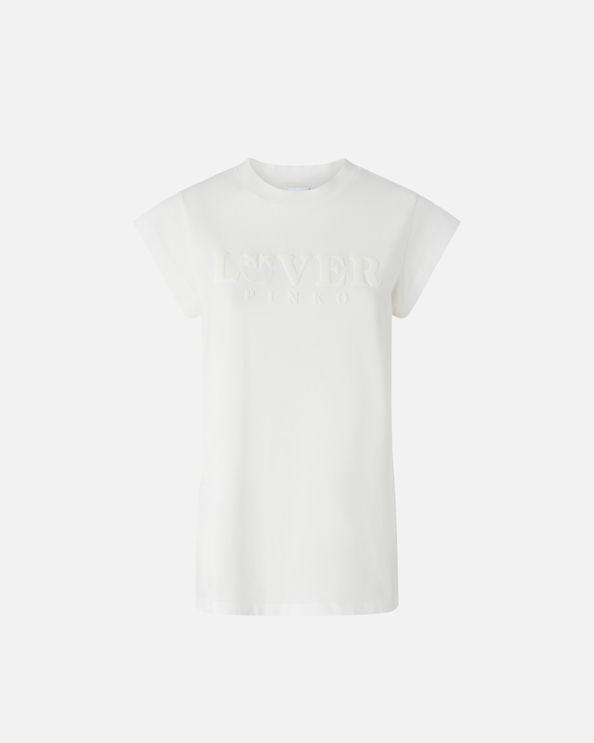 Pinko T-shirt Slim  Lover In Bianco-biancaneve