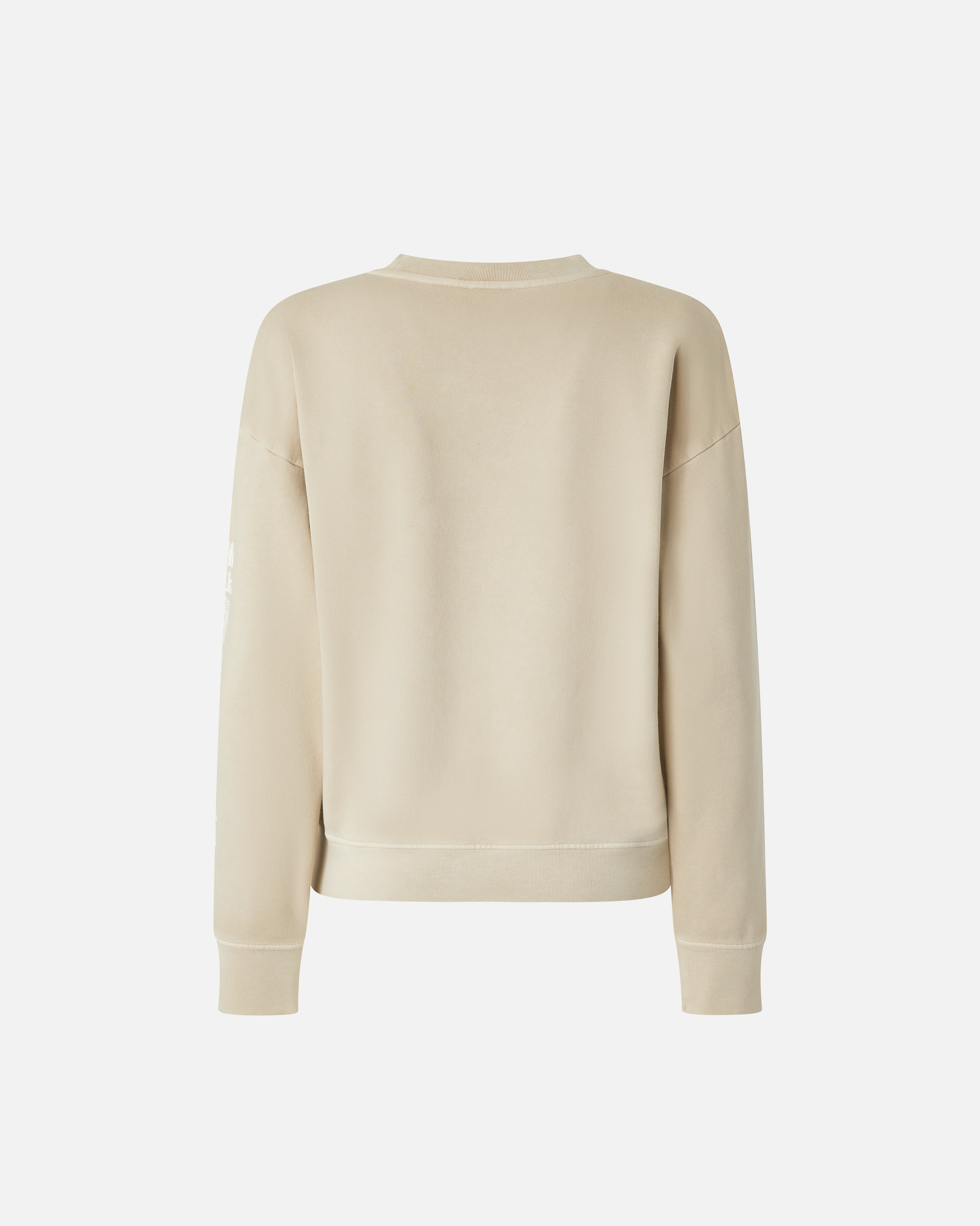 Pinko Cotton Sweatshirt With Logo-branded Sleeves In Neutral