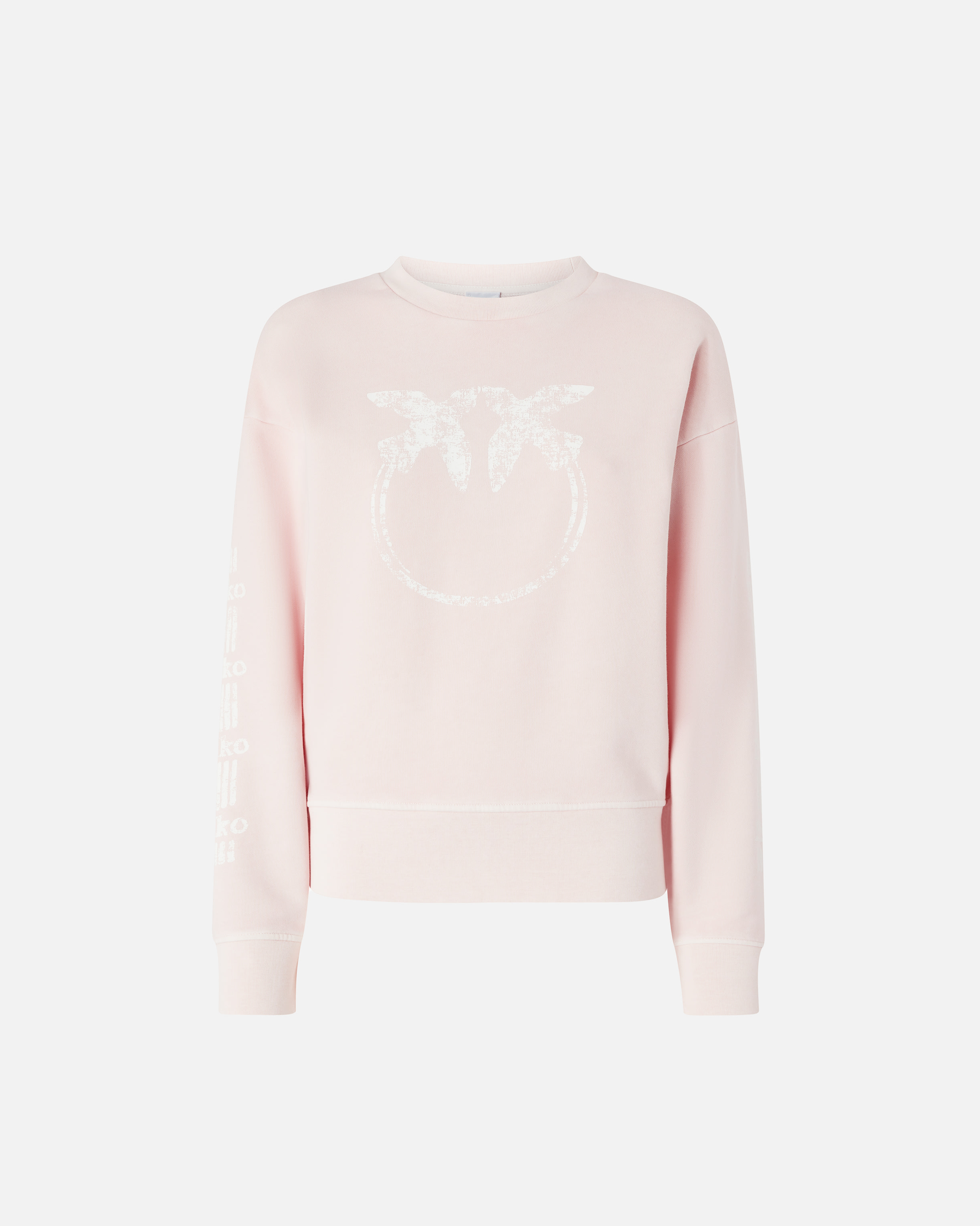 Pinko Cotton Sweatshirt With Logo-branded Sleeves