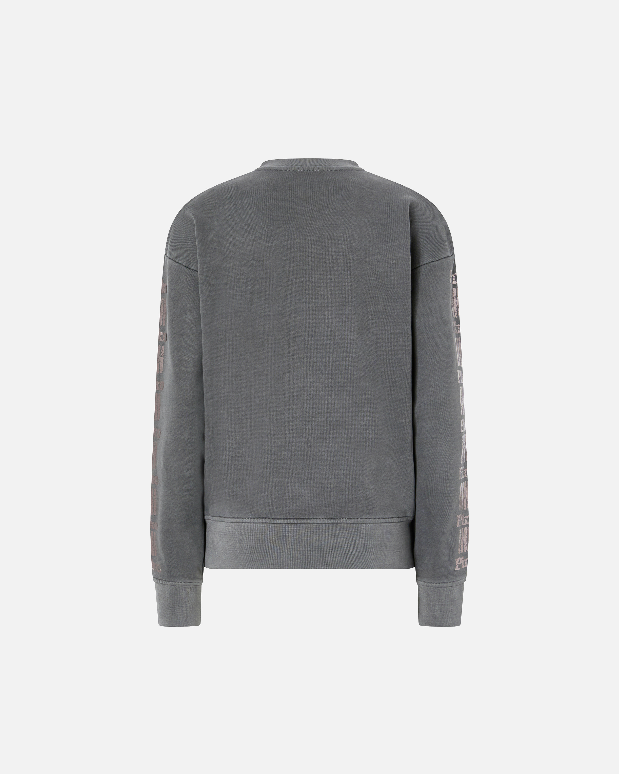 Pinko Sweatshirt With Laminated Print In Gray