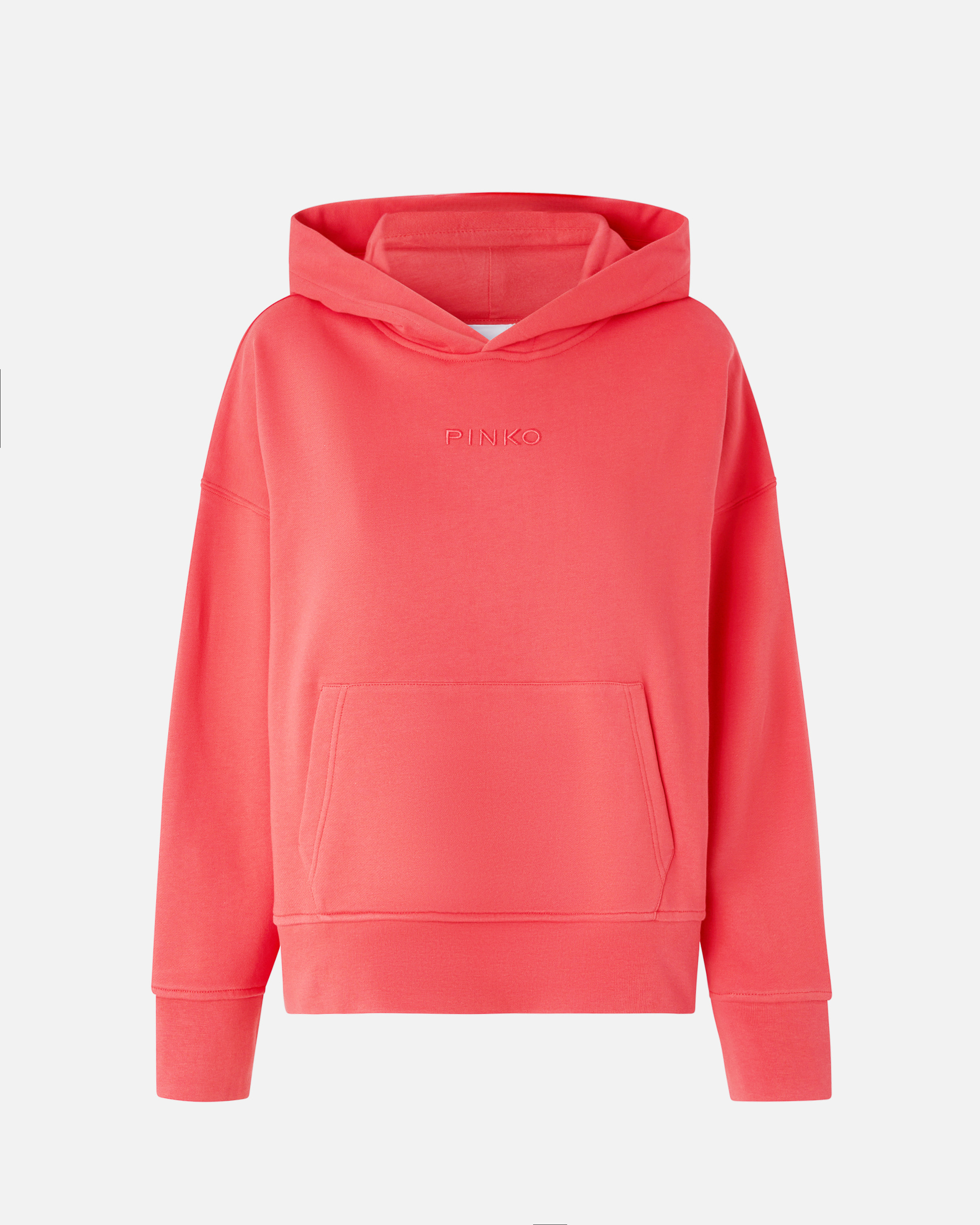 Pinko Hoodie With Logo Embroidery In Red