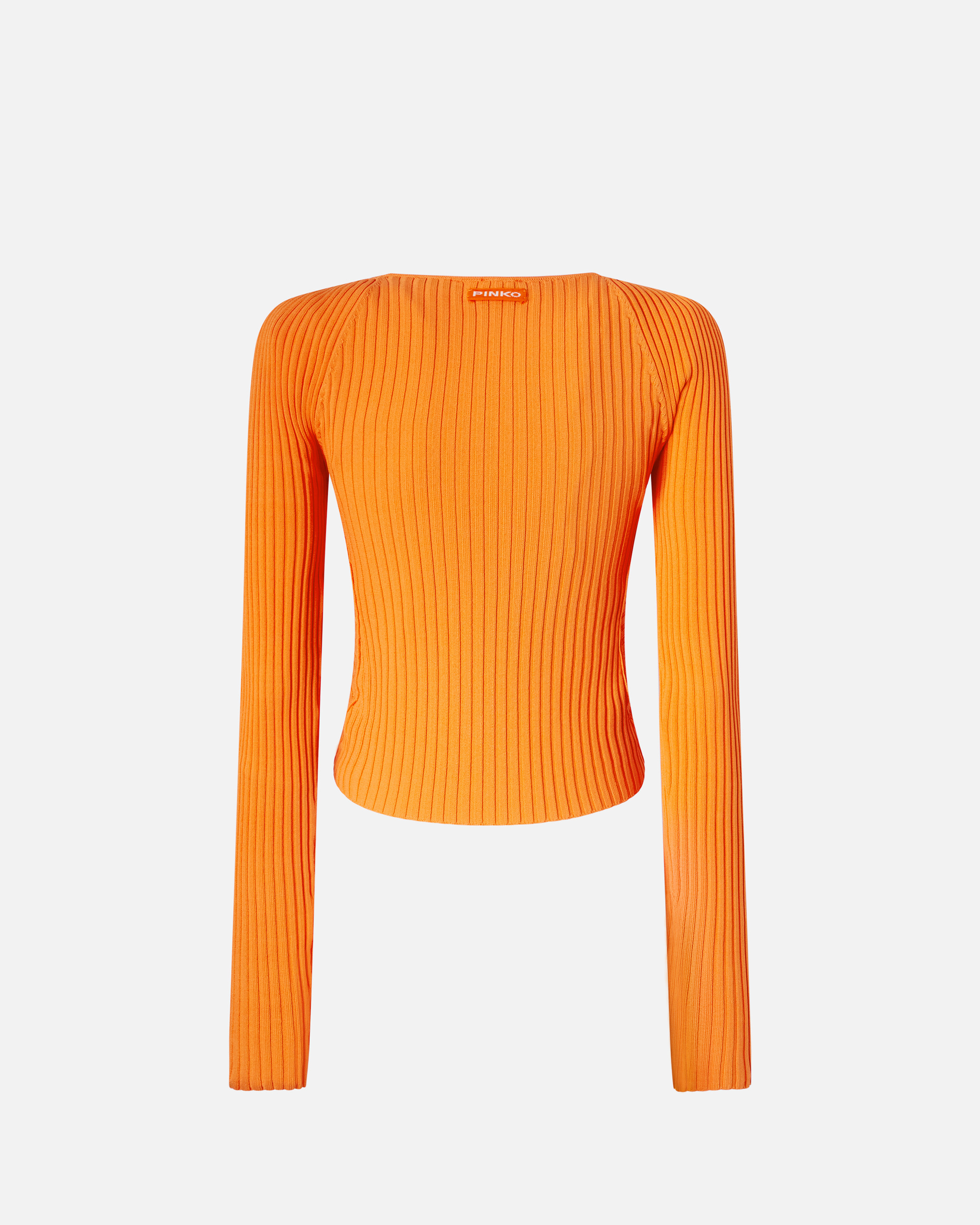 Pinko Slim-fit Ribbed Cardigan With Sunny Design