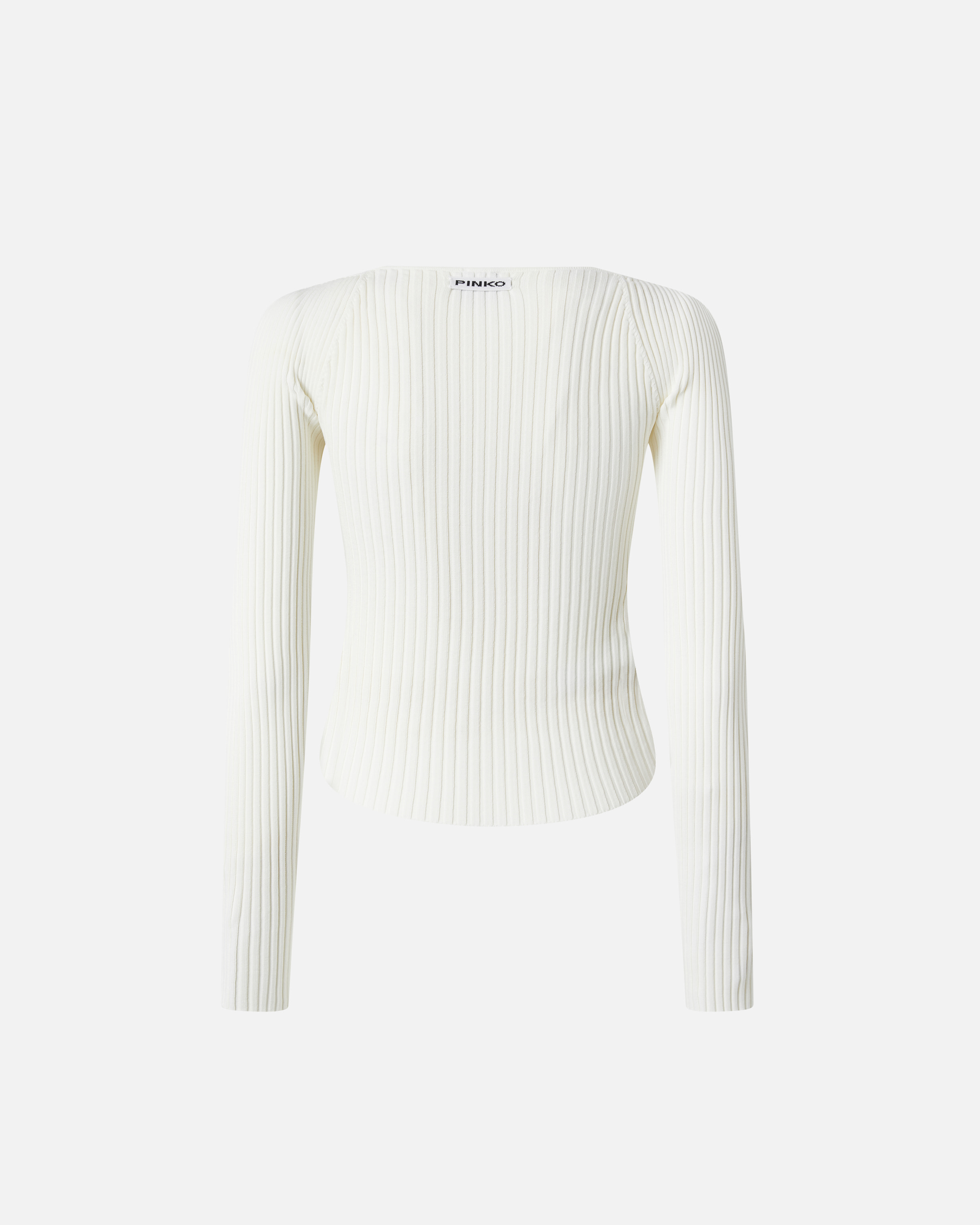 Pinko Slim-fit Ribbed Cardigan With Sunny Design
