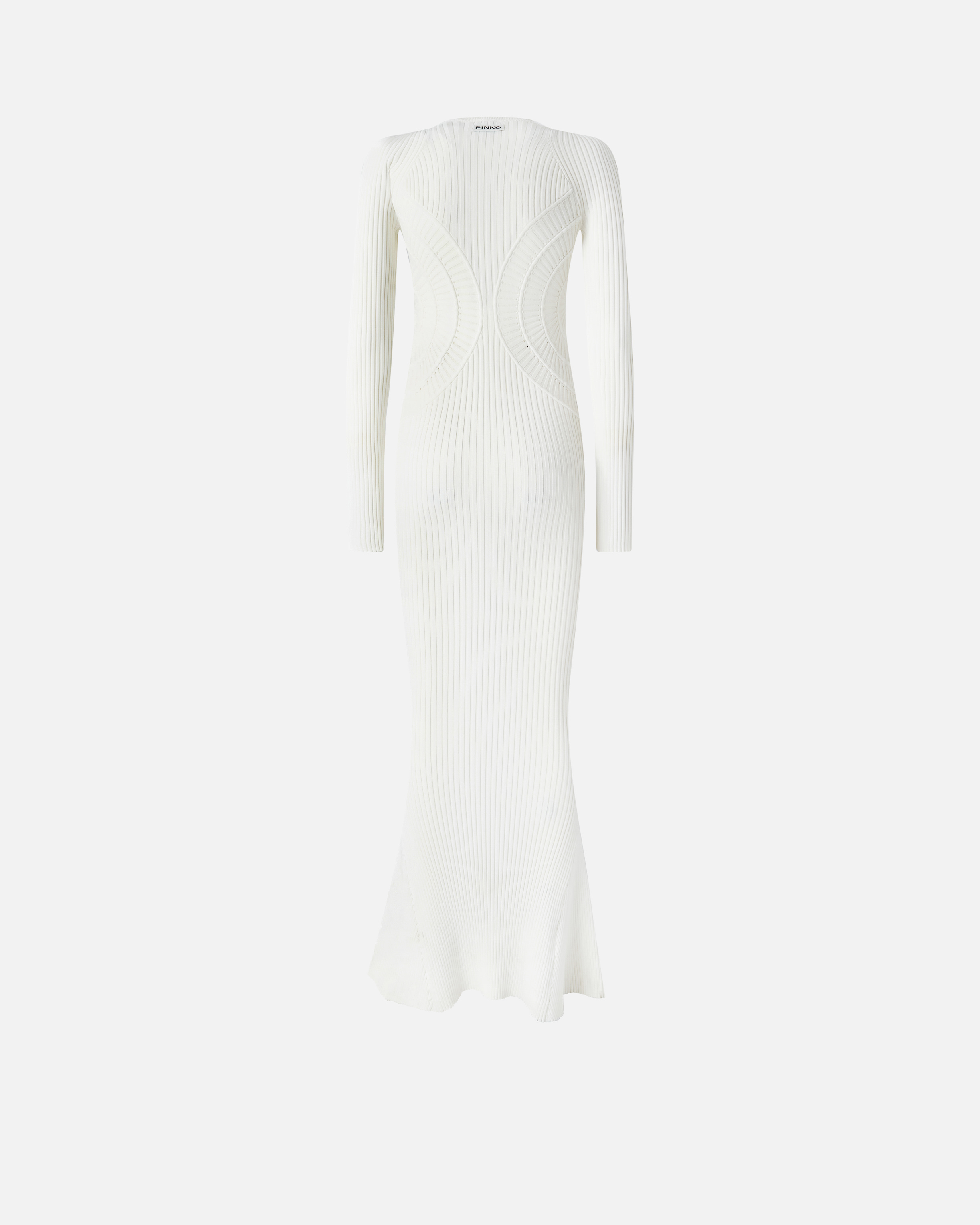 Pinko Slim-fitting Ribbed Knit Long Dress