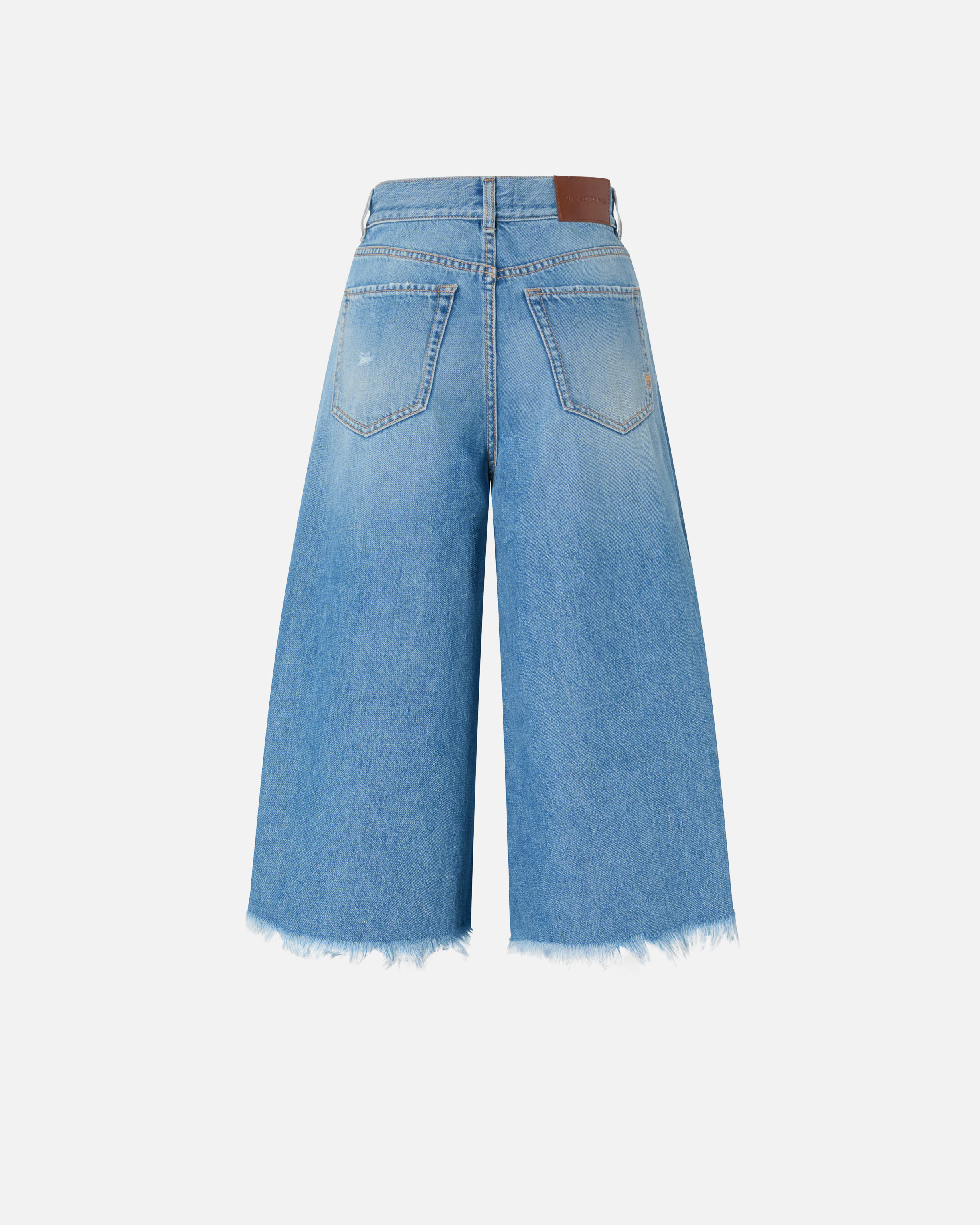 Pinko Bermuda Ample En Denim Doux In Medium Light Wash
