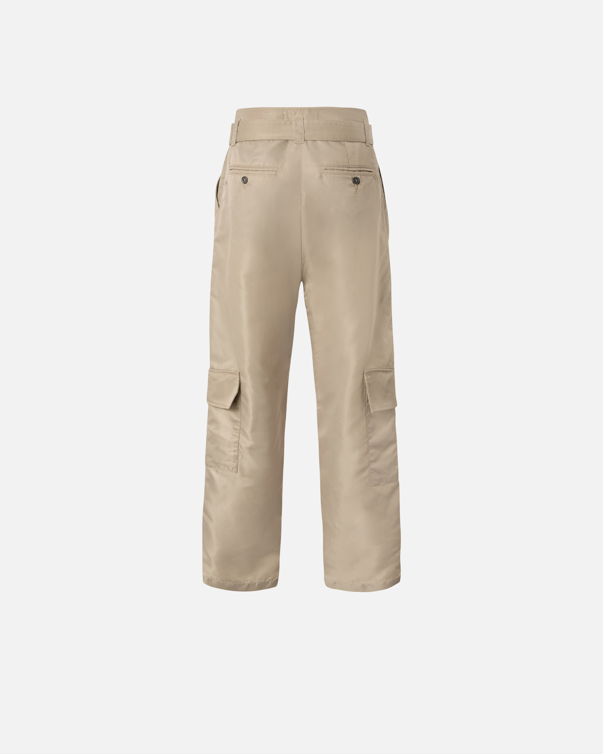 Pinko Slouchy Cargo Pants With Belt In Grigio Piombo