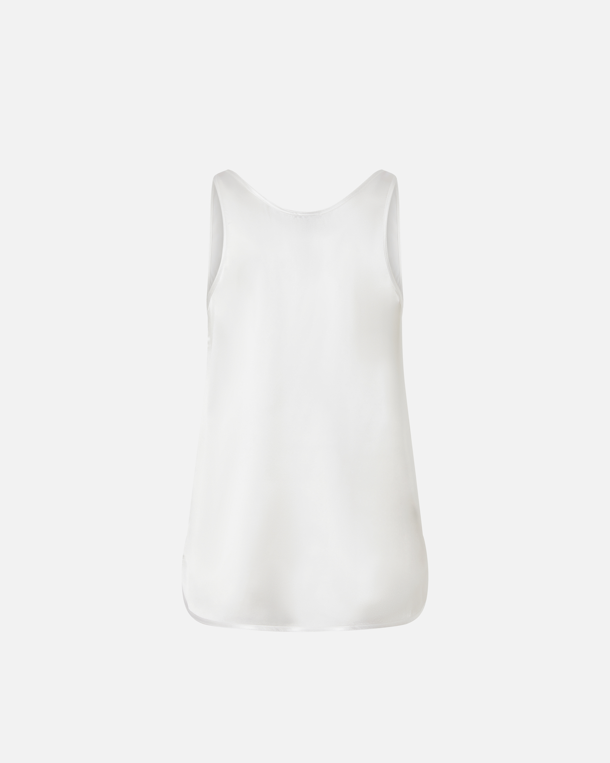 Pinko Stretch Silk Satin Vest Top In Snow White