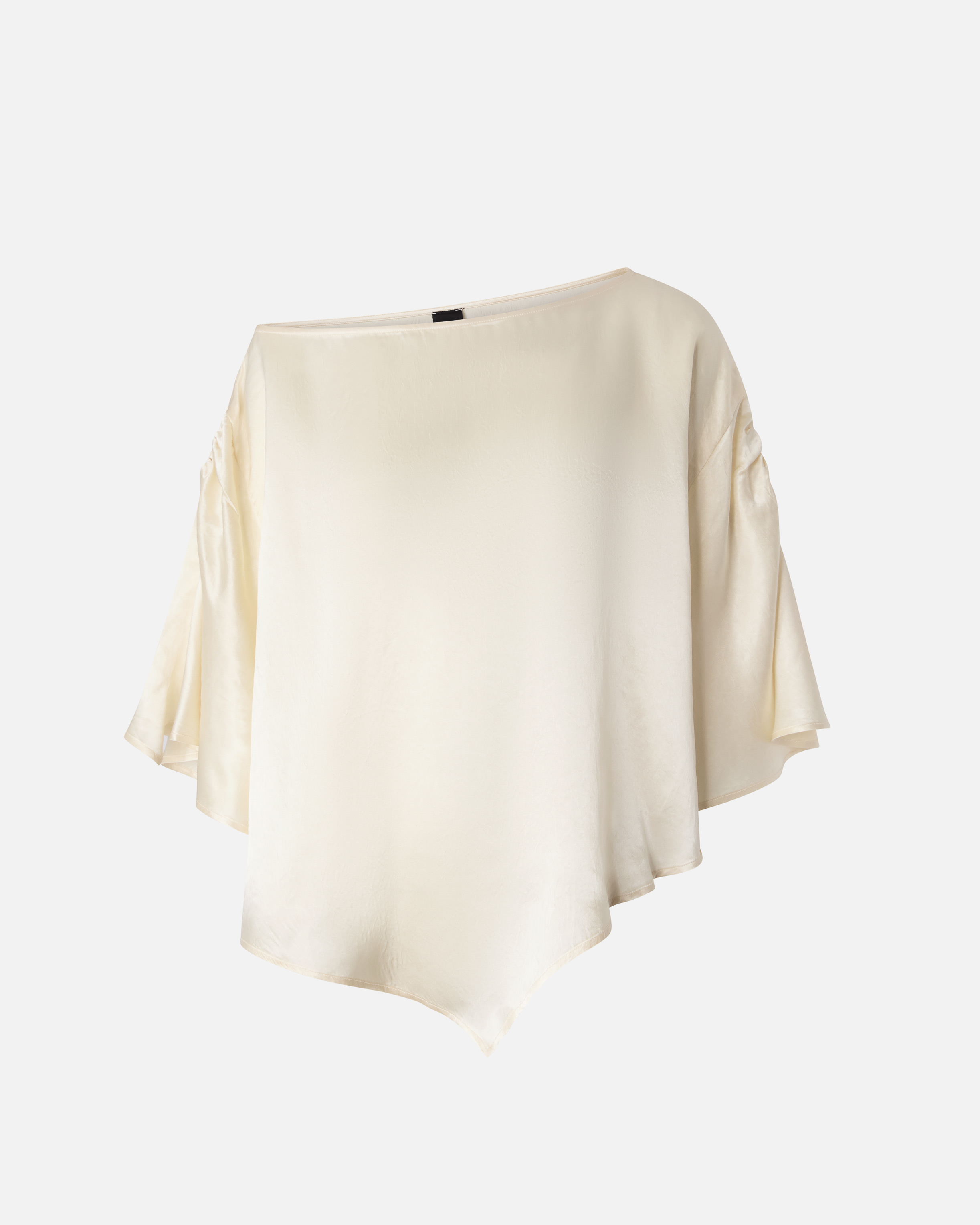 Pinko Crinkled Satin Blouse In Neutral
