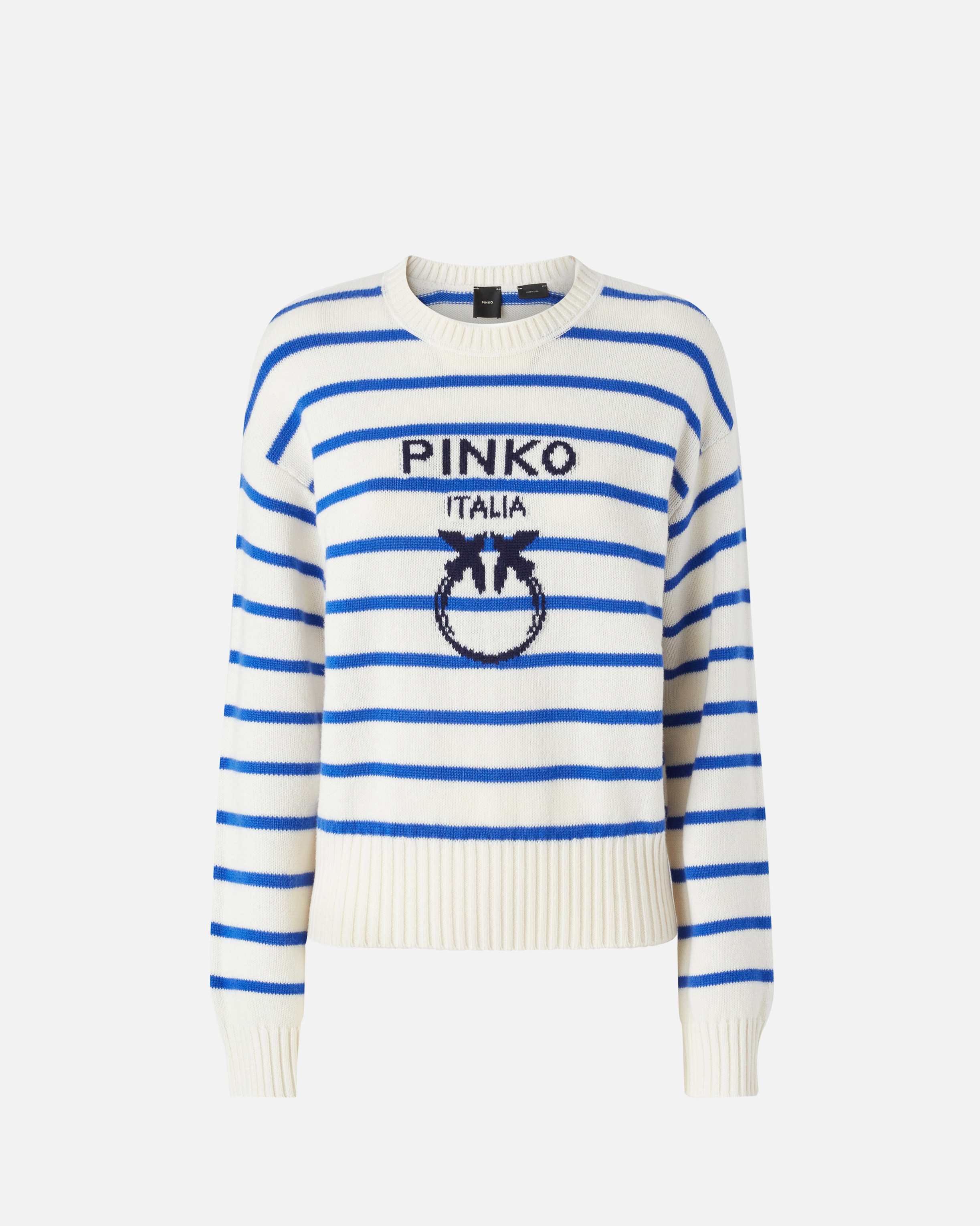 Pinko Striped Sweater With Logo