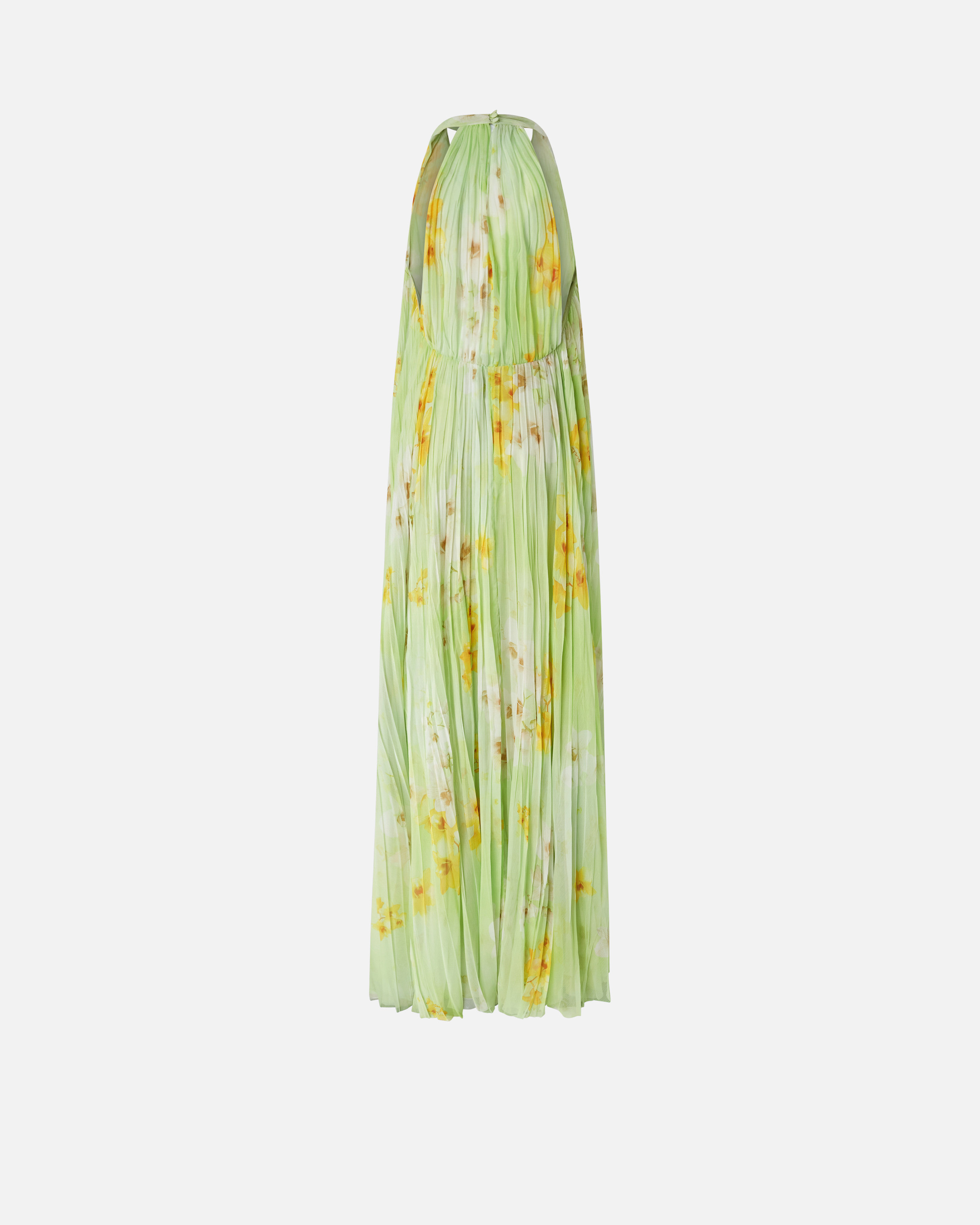 ワンピース PINKO Women Mid Skirts 104687A2DHVGB GREEN Long pleated dress with floral print PINKO → Shop Online