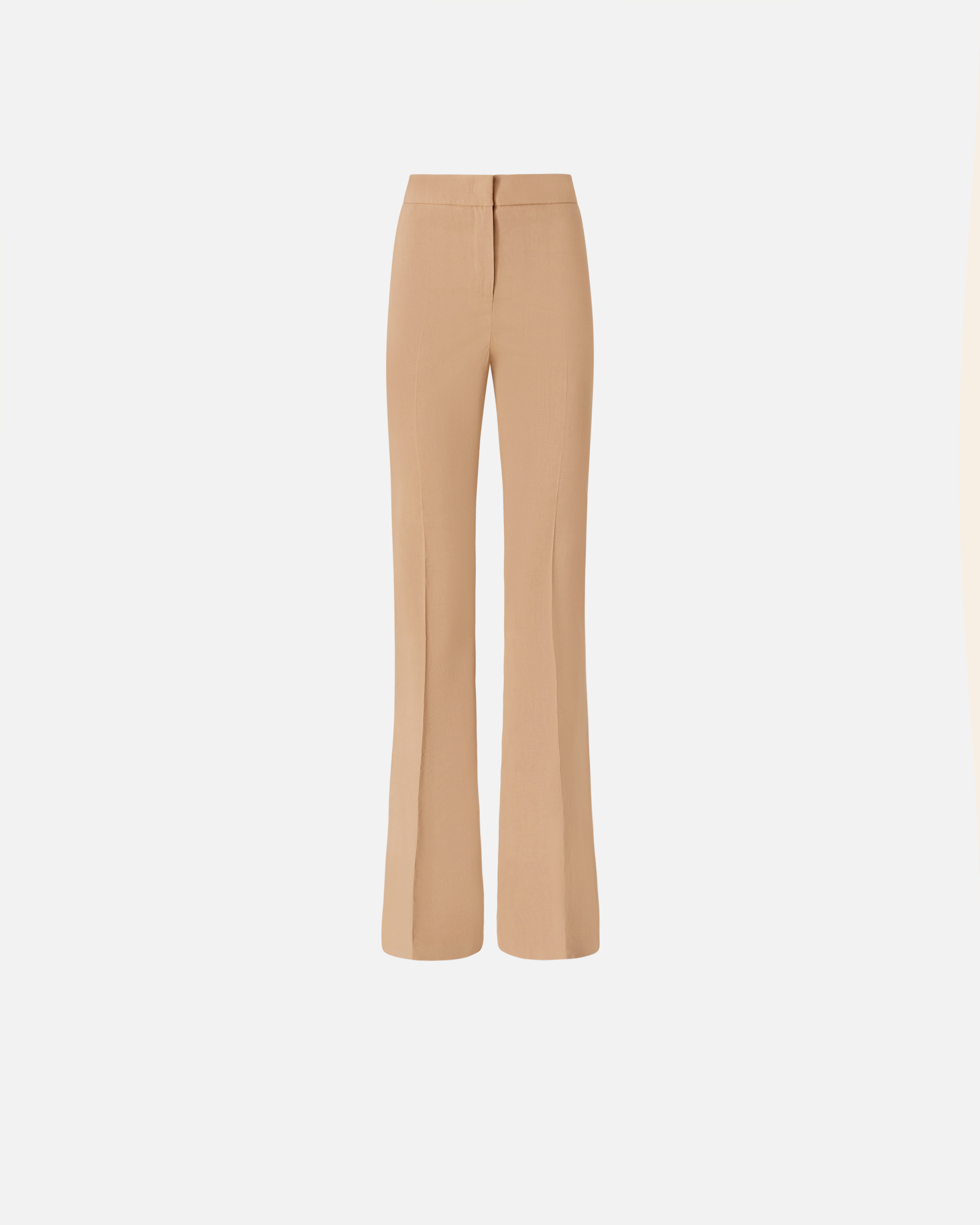 Pinko High-waist Straight-leg Trousers In Brown - Wood Thrush