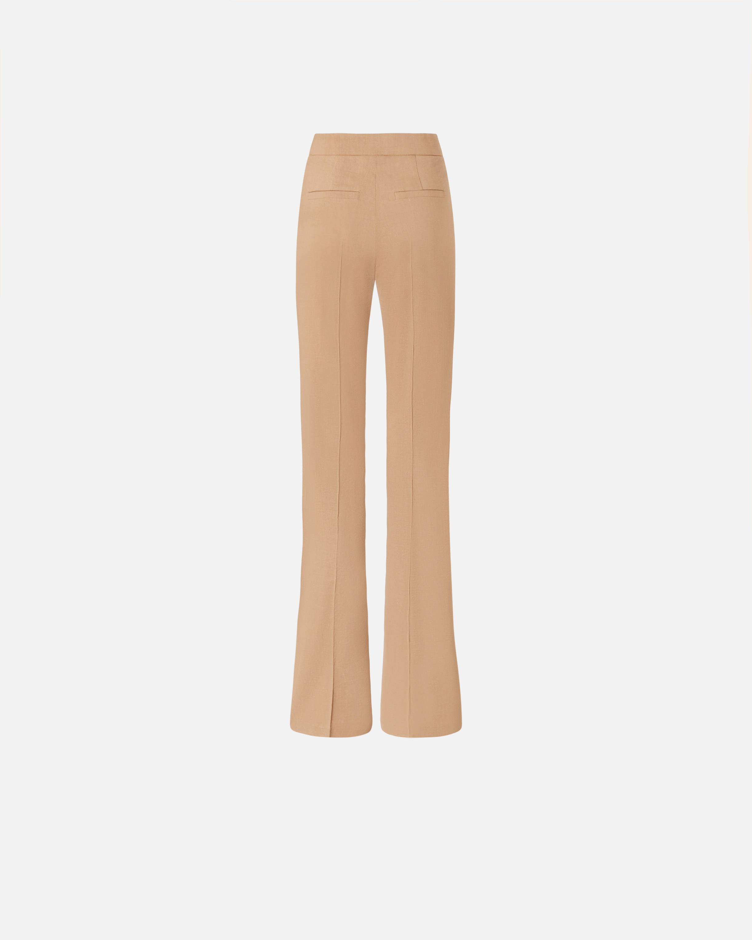 Pinko High-waist Straight-leg Trousers In Brown - Wood Thrush