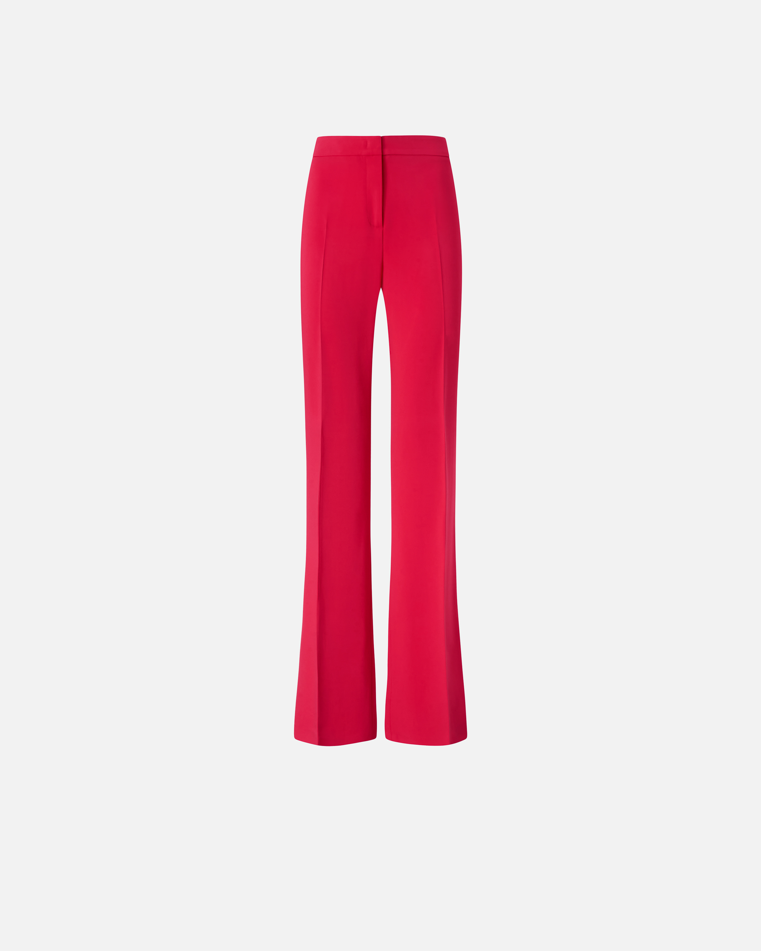 Pinko Flared Elegant Trousers In Technical Cady In Lively Red