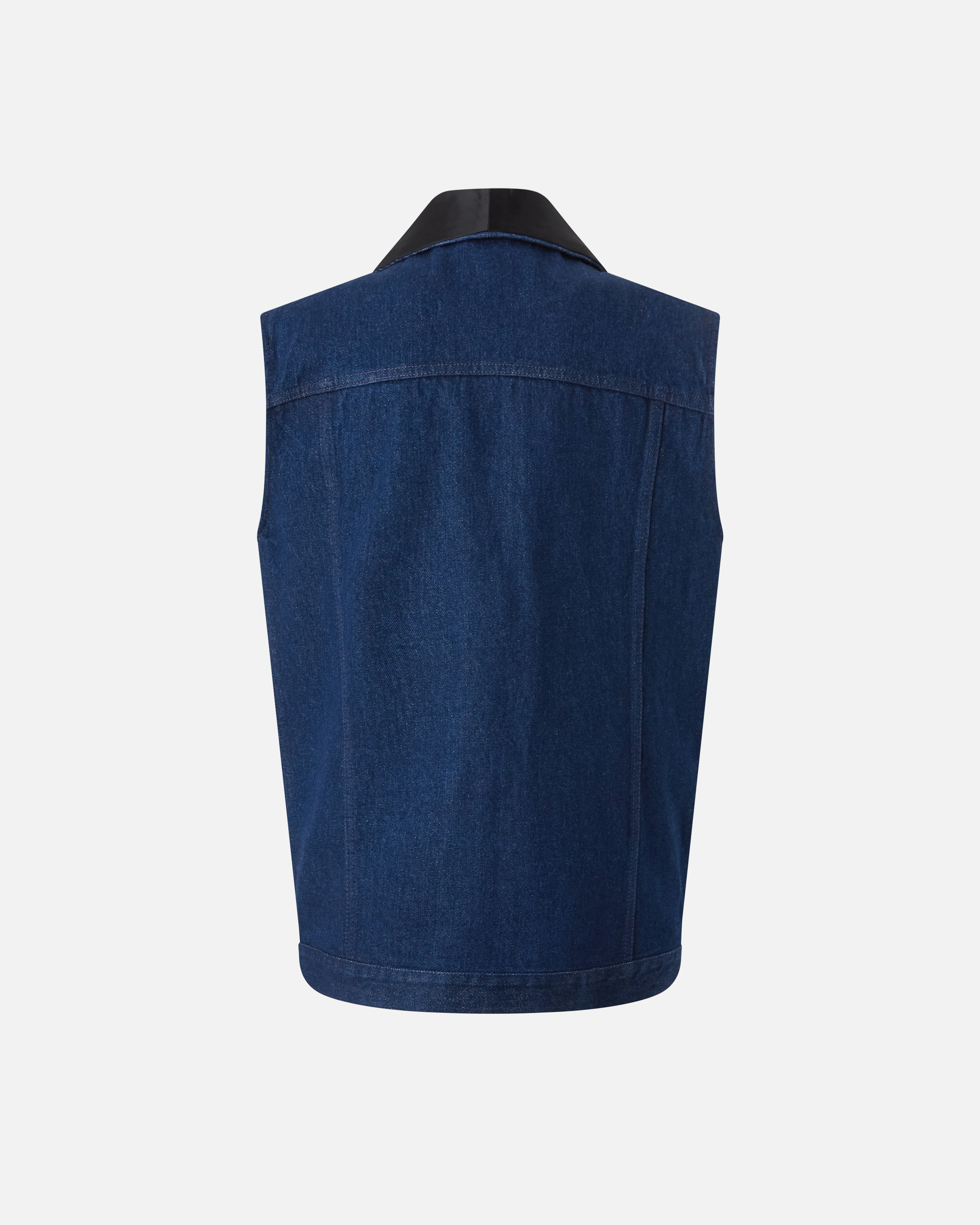 Pinko Denim Vest In Mid Wash