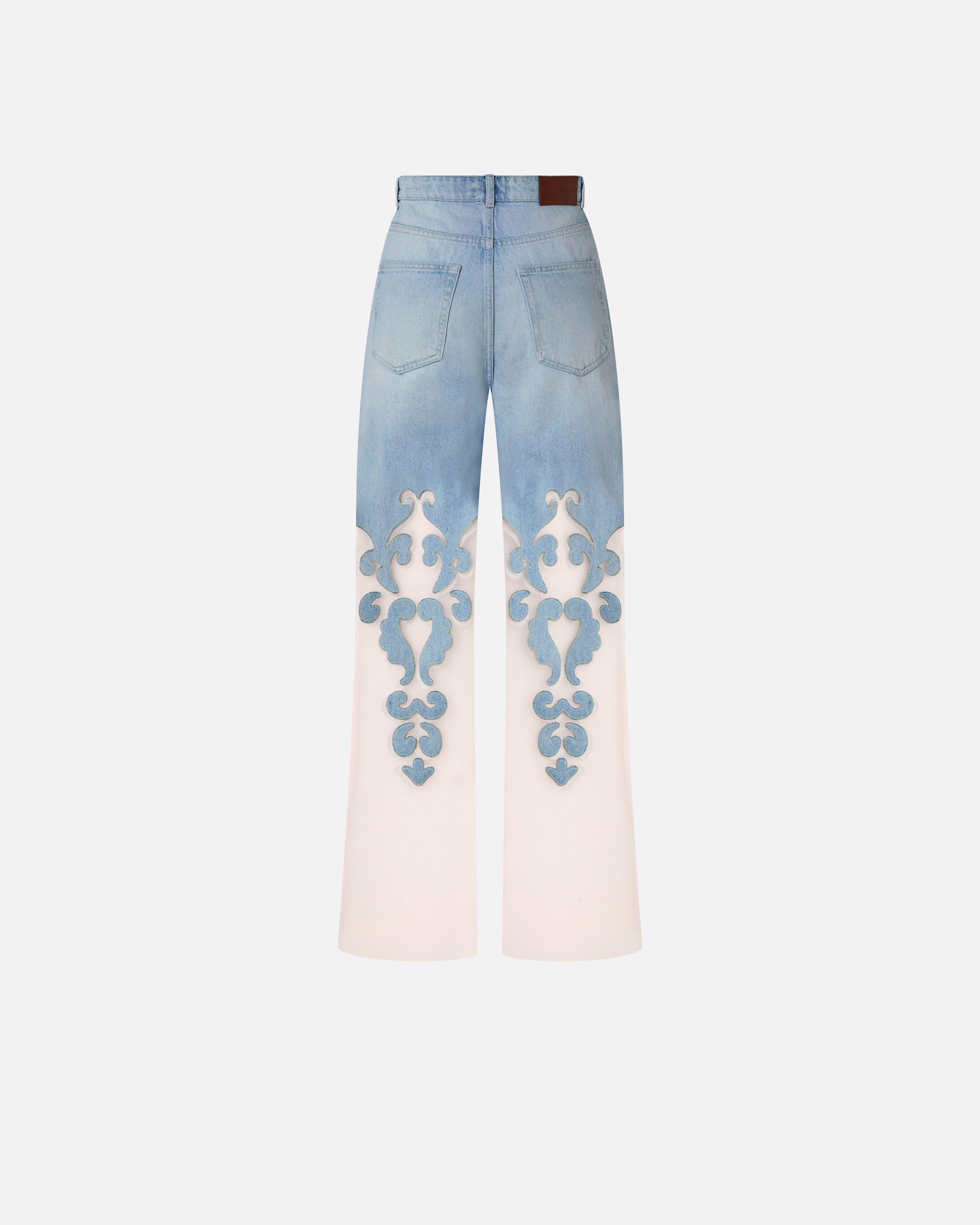 デニム・ジーパン PINKO Women Denim Pants 103857 A2E5PJN White Wide-leg jeans with fringed hem detail PINKO → Shop Online