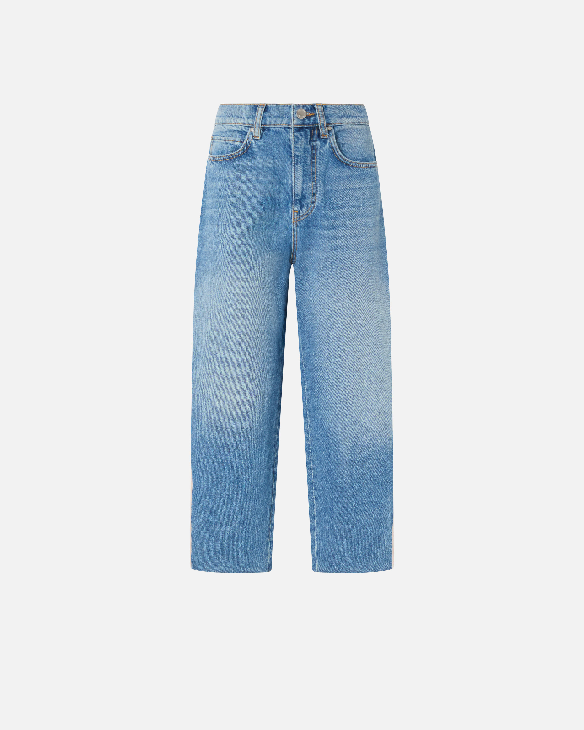 Mom-fit jeans with sheer organza inserts PINKO → Shop Online