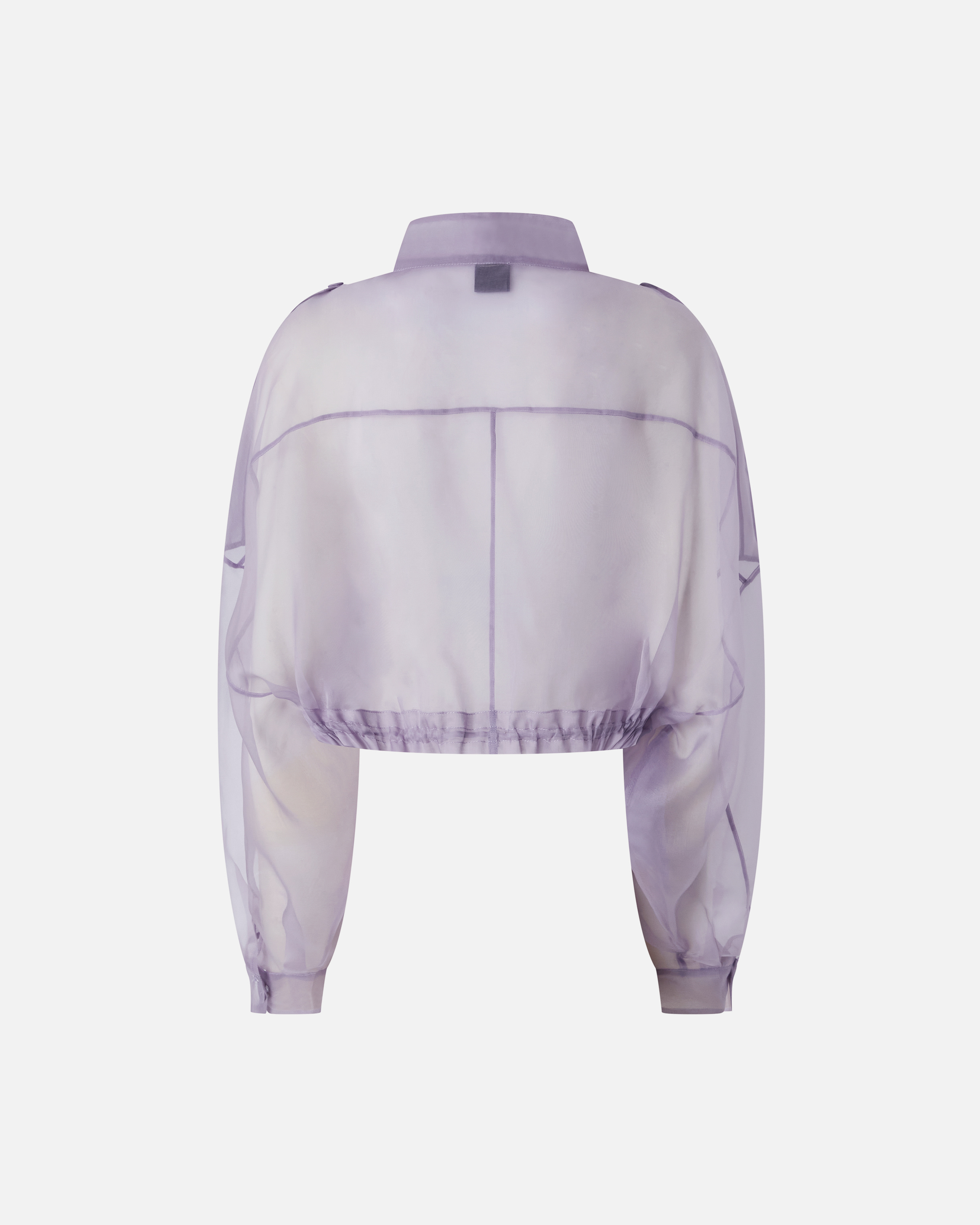 ジャケット PINKO Woman Jacket Violet 104700A2DJ Y63 Small cropped jacket in sheer silk organza PINKO → Shop Online