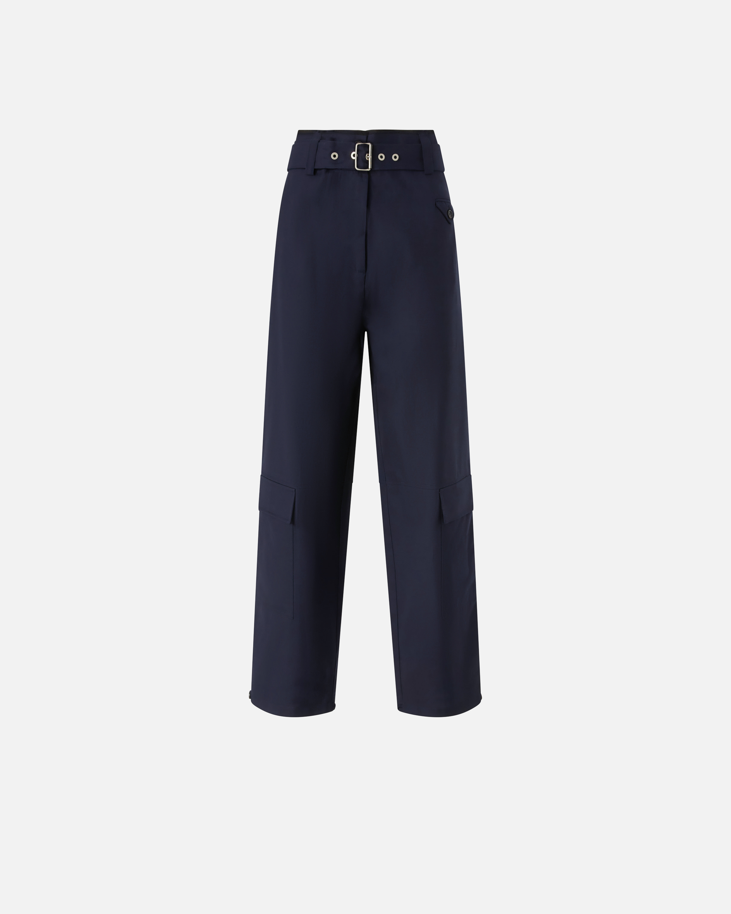 Pinko Pantaloni Cargo Con Cintura Abbinata In Blu Tenebra