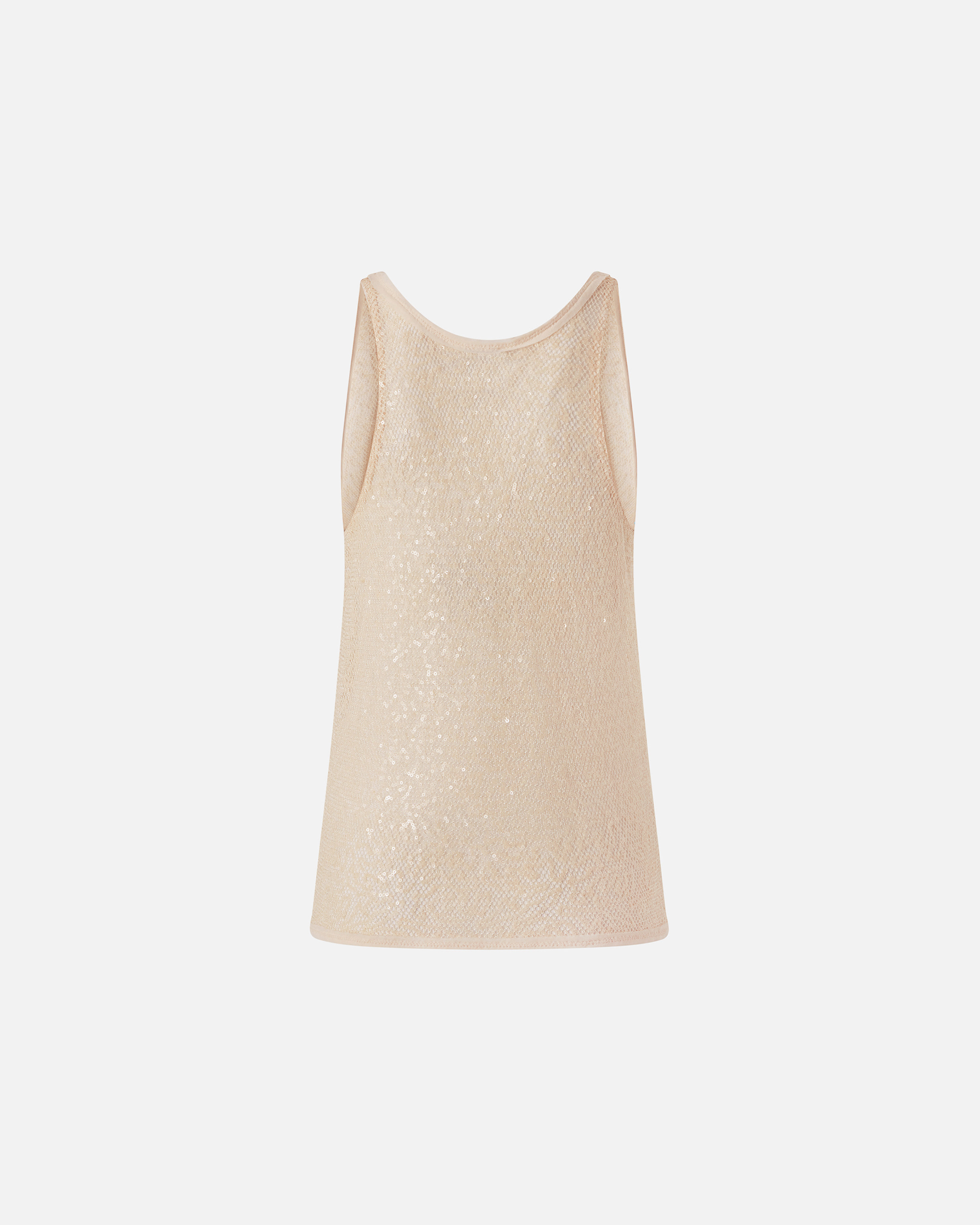 Pinko Beige Top With Textured Surface And Subtle Sheen In Beige G. Maroso