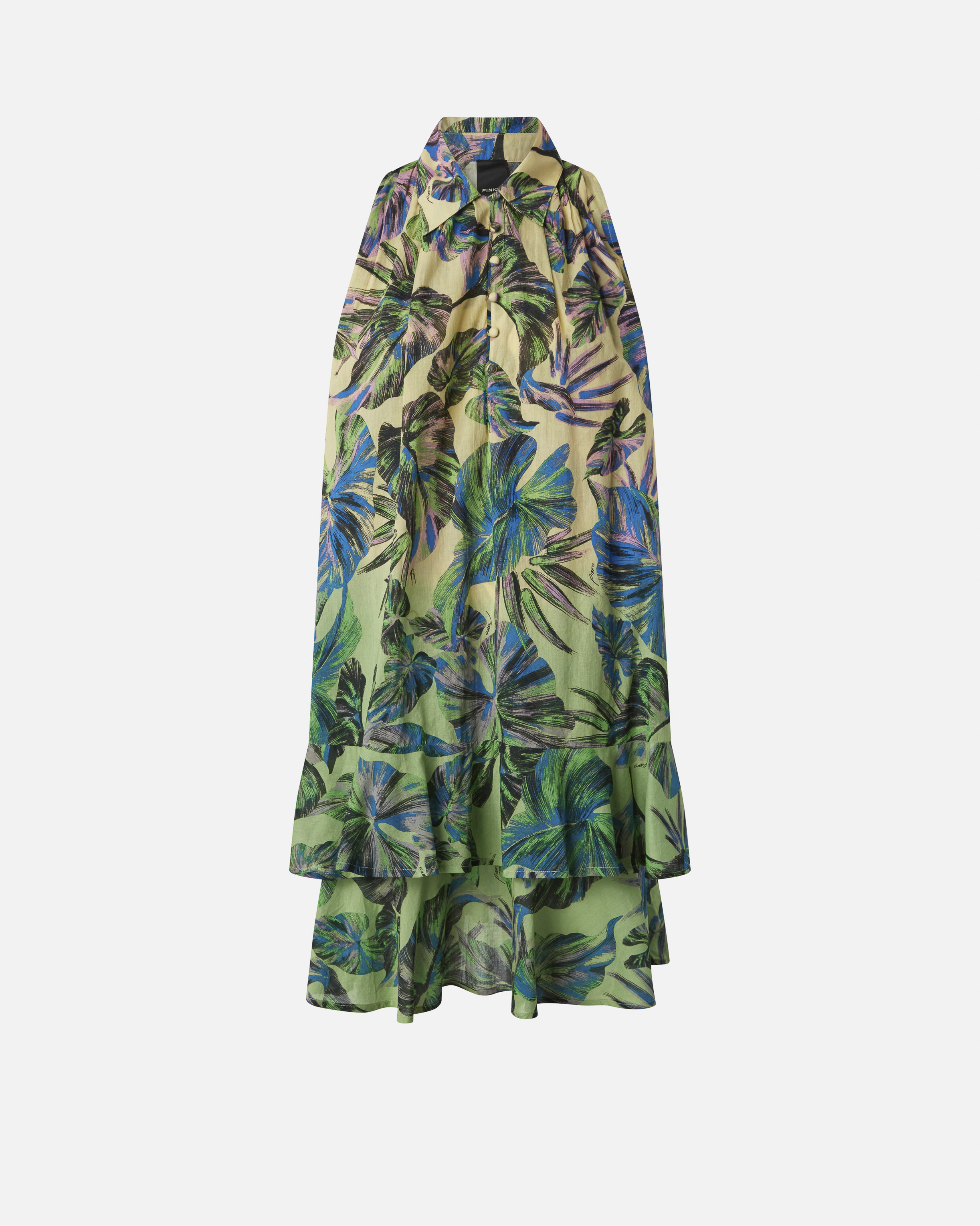 Pinko Print Dress In Multi. Yellow/pink