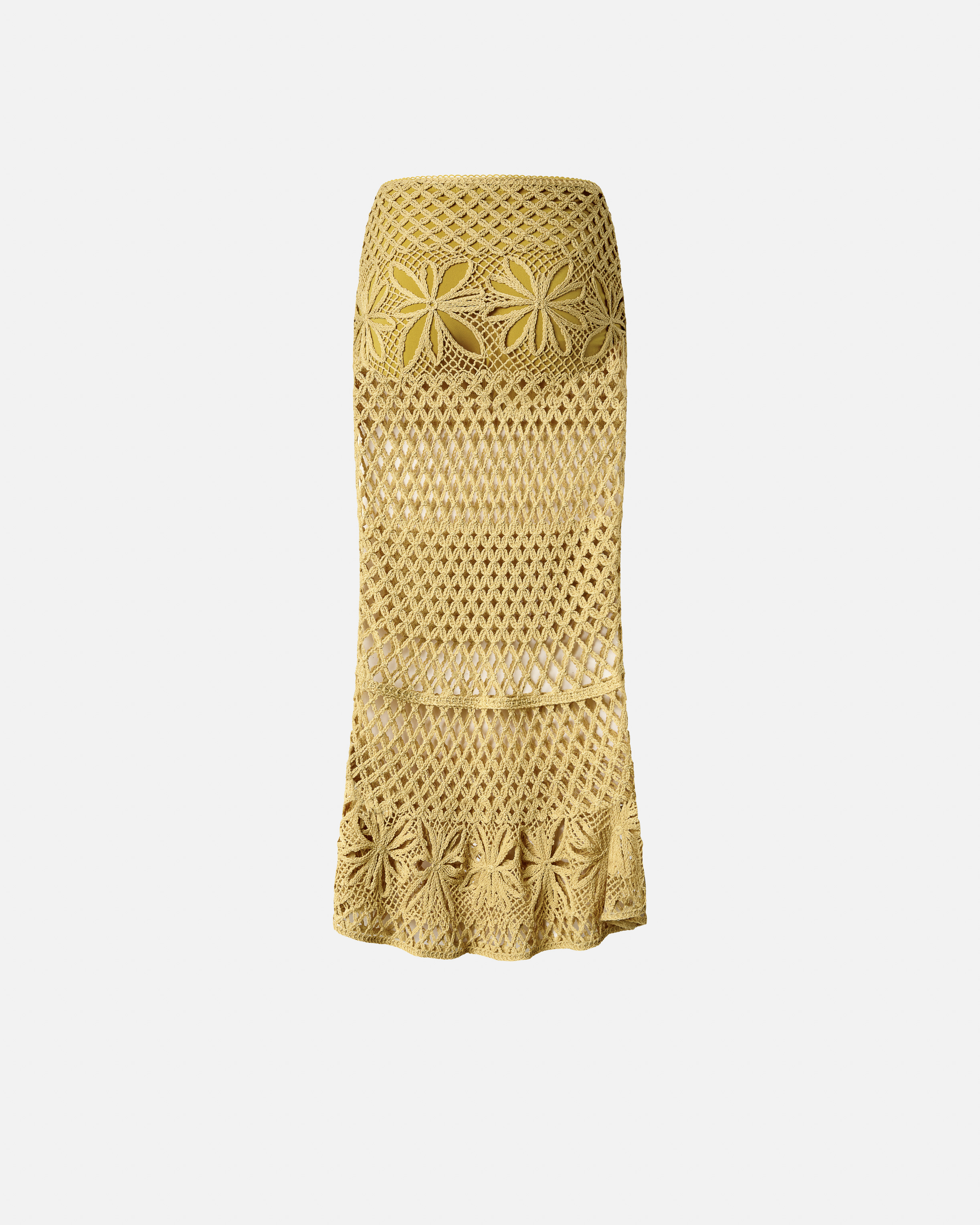 スカート Pinko CRISPO LONG CROCHET EFFECT SKIRT 104732A2FF-X26-AA04