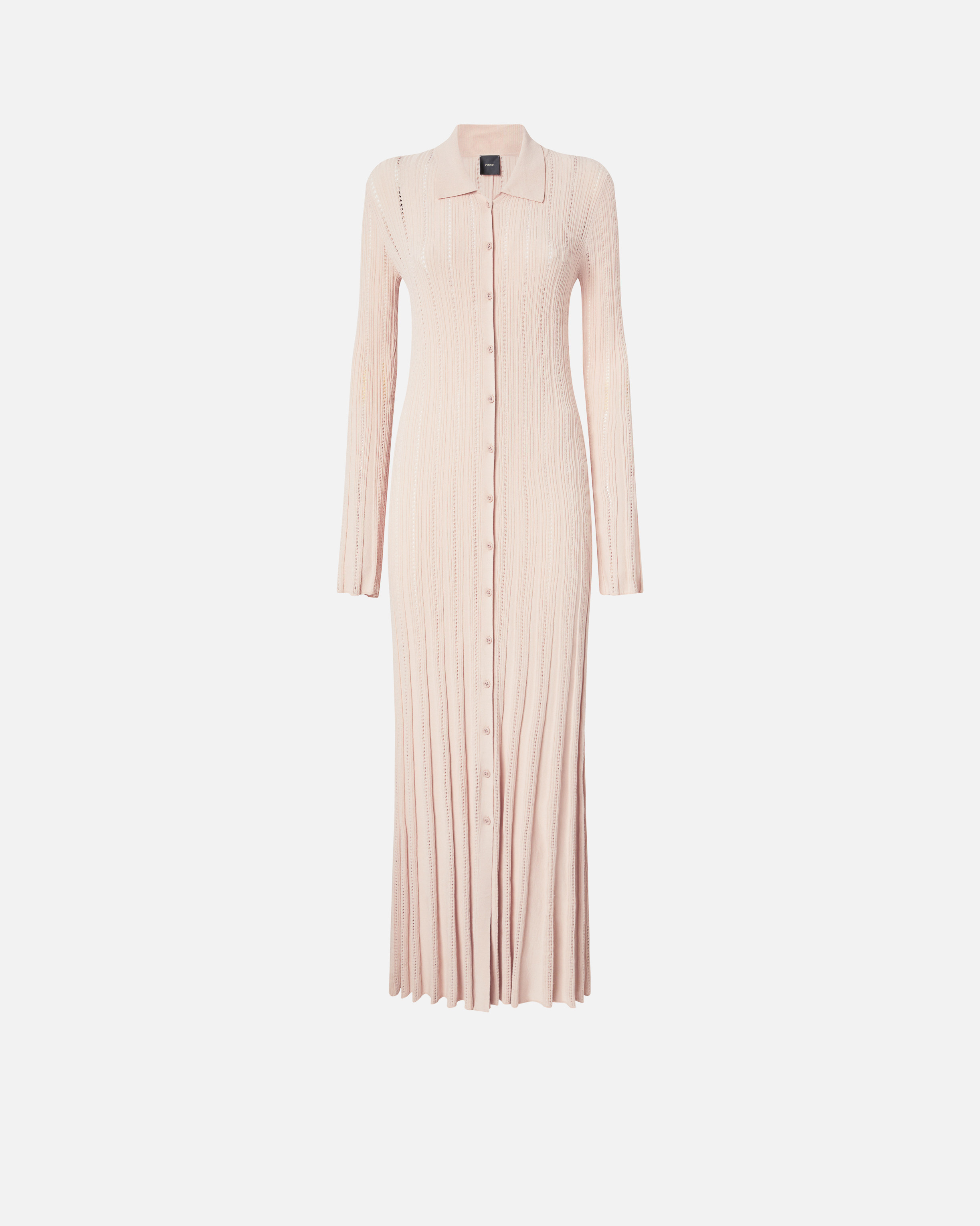 Pinko Robe Polo Longue En Maille Ajourée
