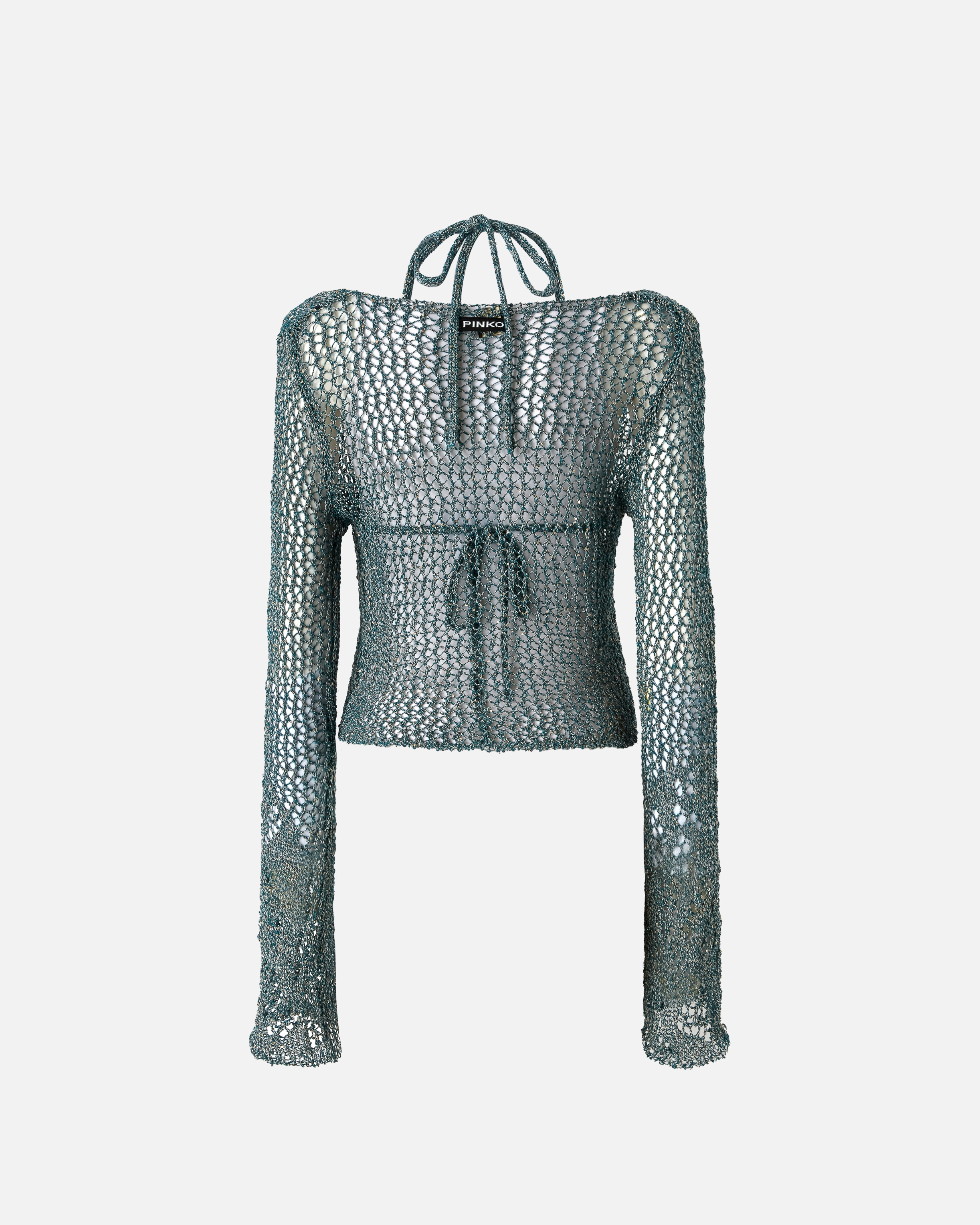 Pinko Pull En Maille Filet Avec Bikini In Mult. Verde/bianco