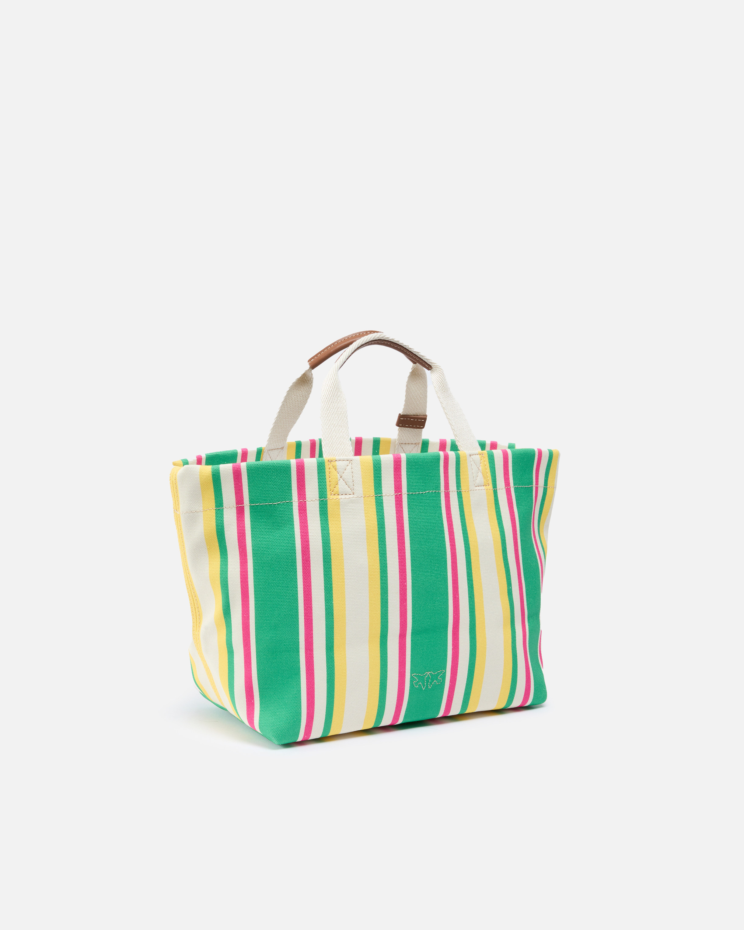 【関税&送料込】Pinko Medium Shopper Bag In Striped Canvas Medium shopper bag in striped canvas PINKO → Shop Online