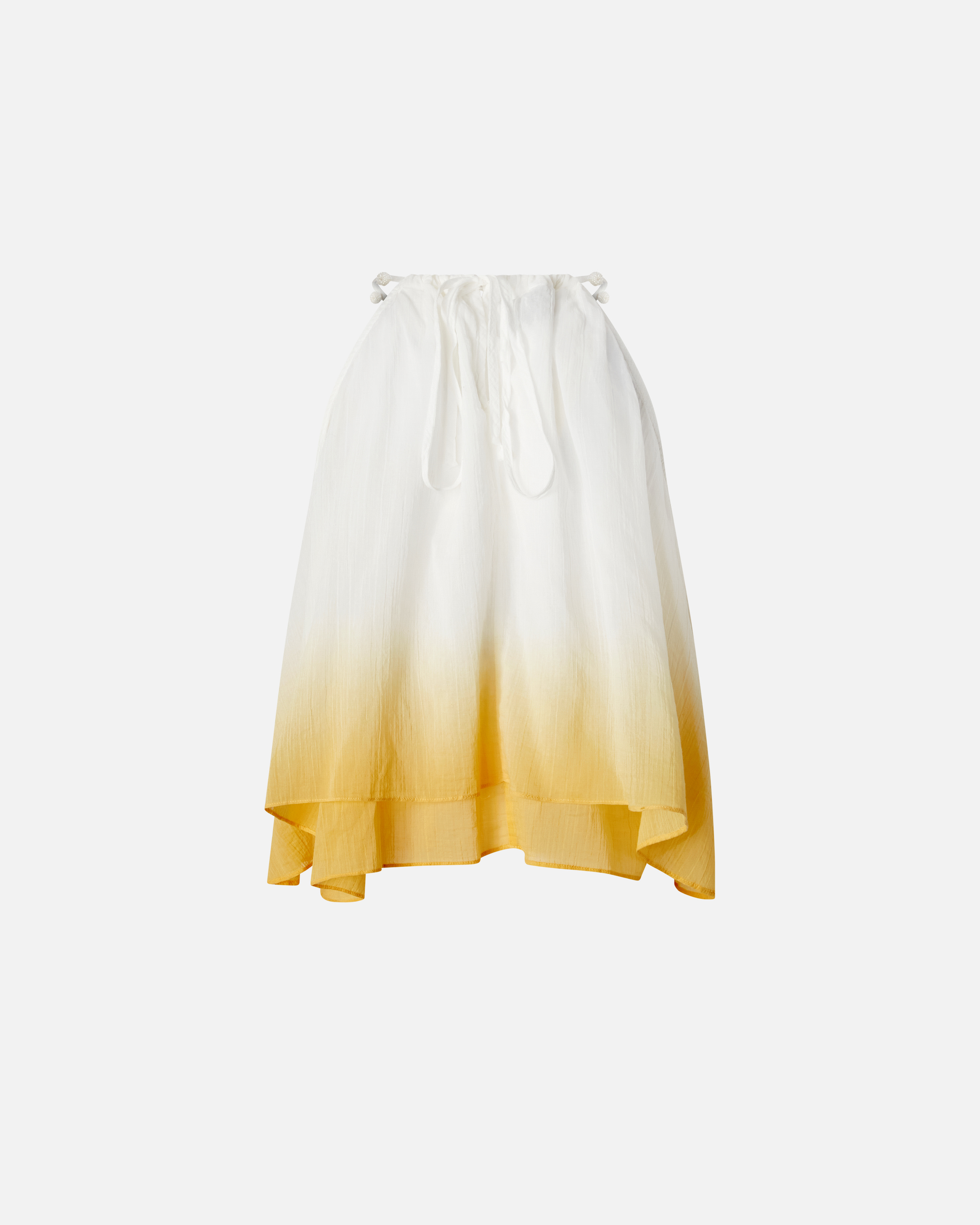 Pinko Three Words Top Mussola Sfumatu In White/banana