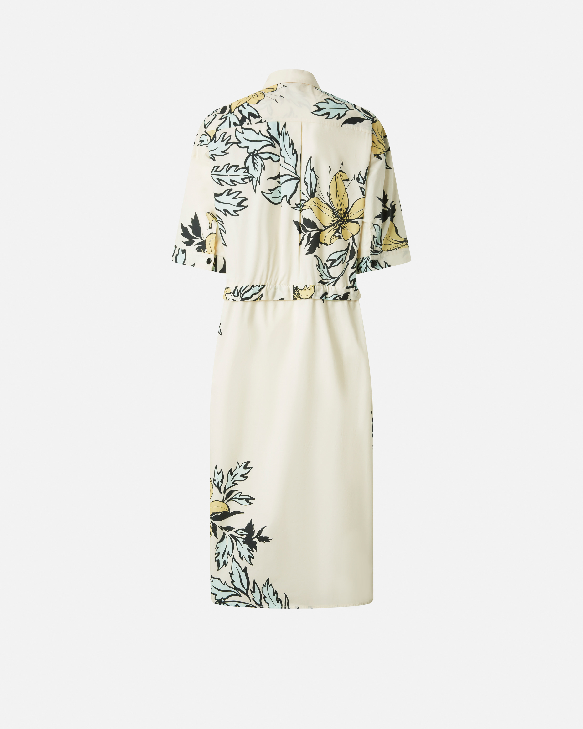 Pinko Floral-print Shirt Dress In Multi.giallo/azzurro