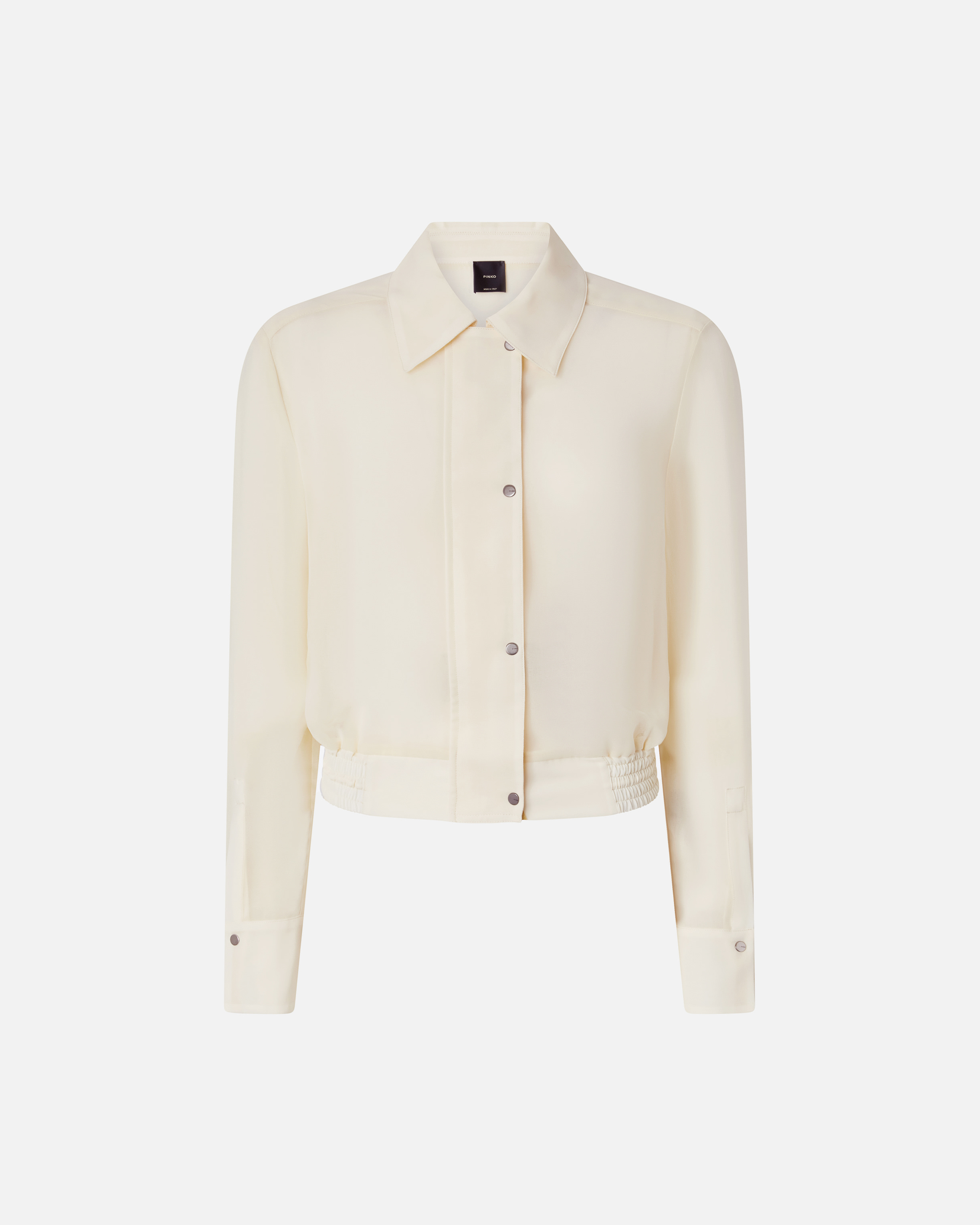 Pinko Chemisier Léger Façon Bomber En Crêpe Georgette In Rutabaga Pink