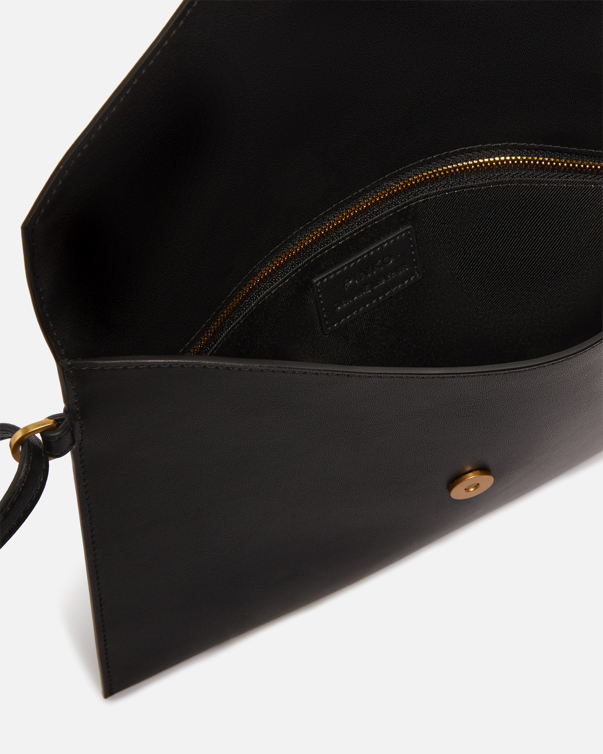 Pinko Structured Envelope Bag With Pointed Flap And Gold Emblem In Multi