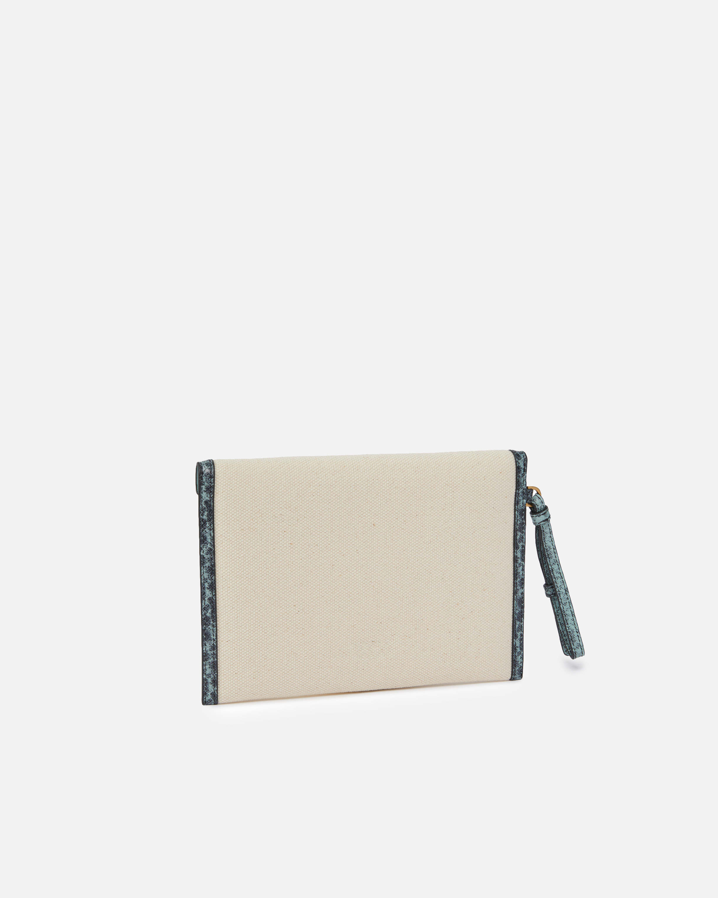 Pinko Canvas Handbag With Printed Leather Trim
