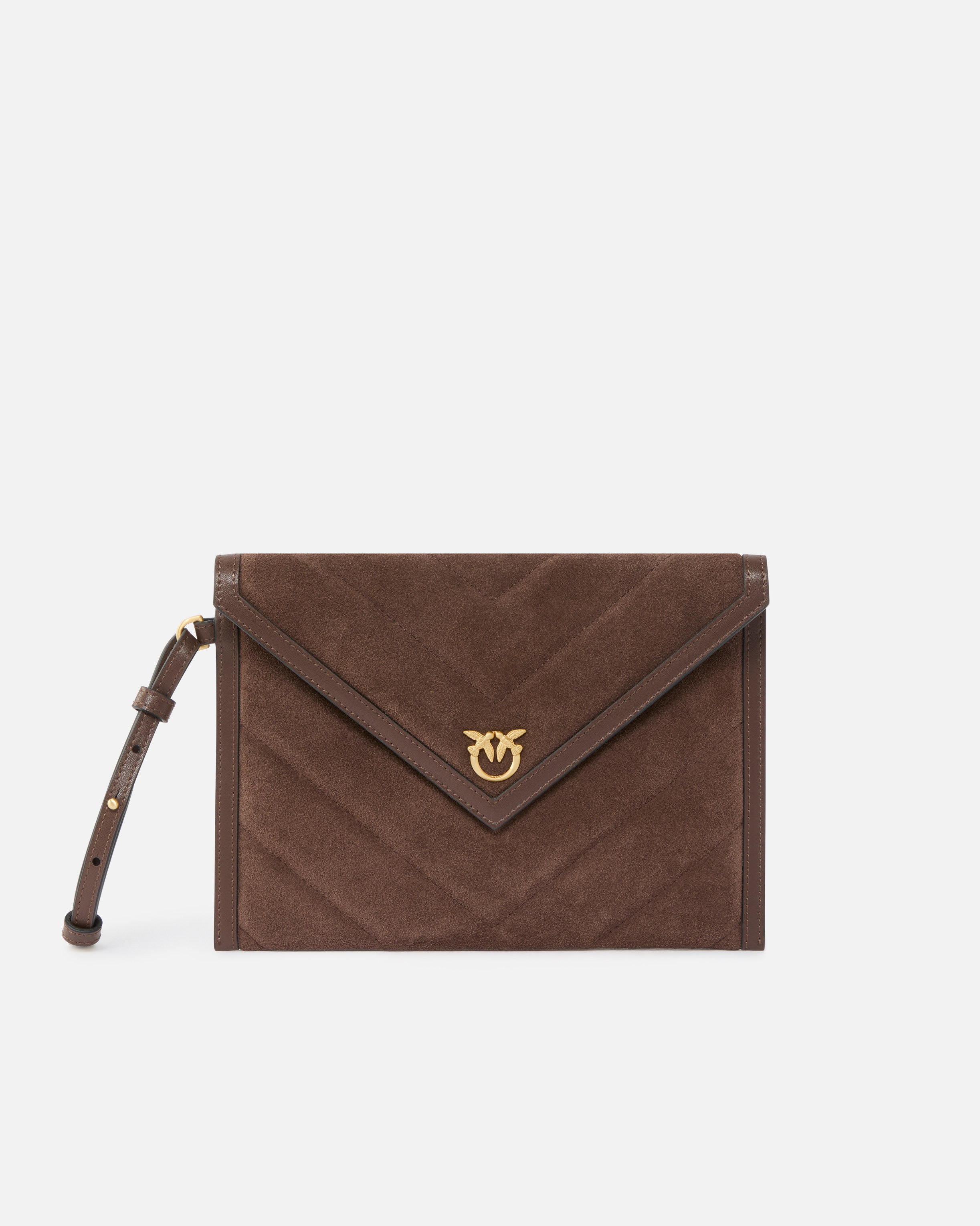 Suede pouch with Love Birds logo 0