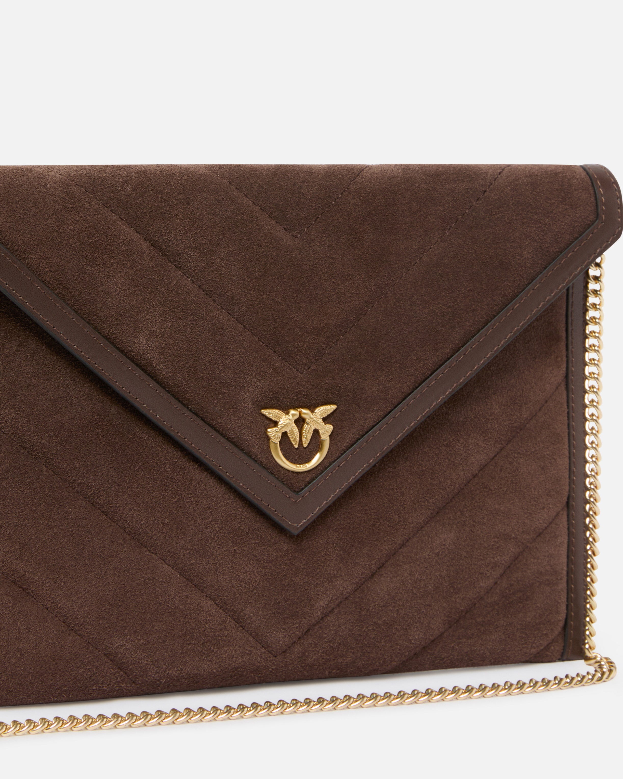 Suede pouch with Love Birds logo 2