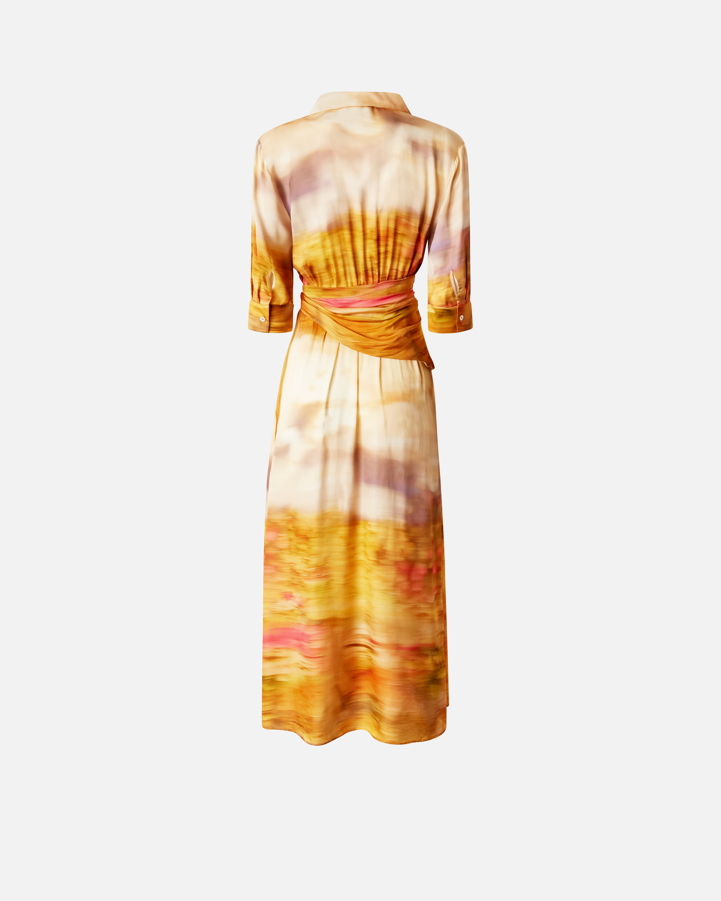 ワンピース PINKO Woman Dress Beige 104829A2G0 CN4 Printed satin V-neck dress PINKO → Shop Online