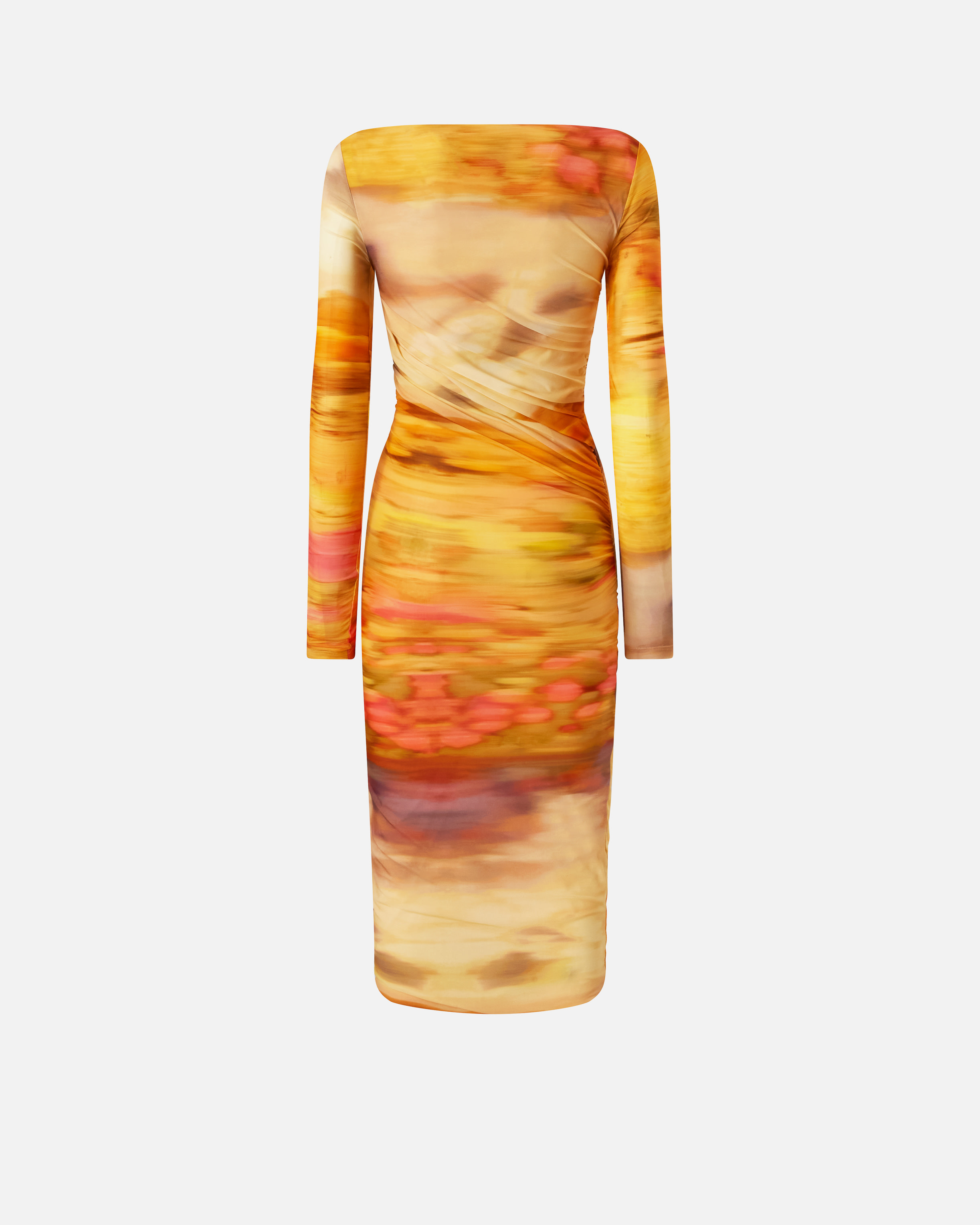 Pinko Beggin Dress In Multi. Beige/pink