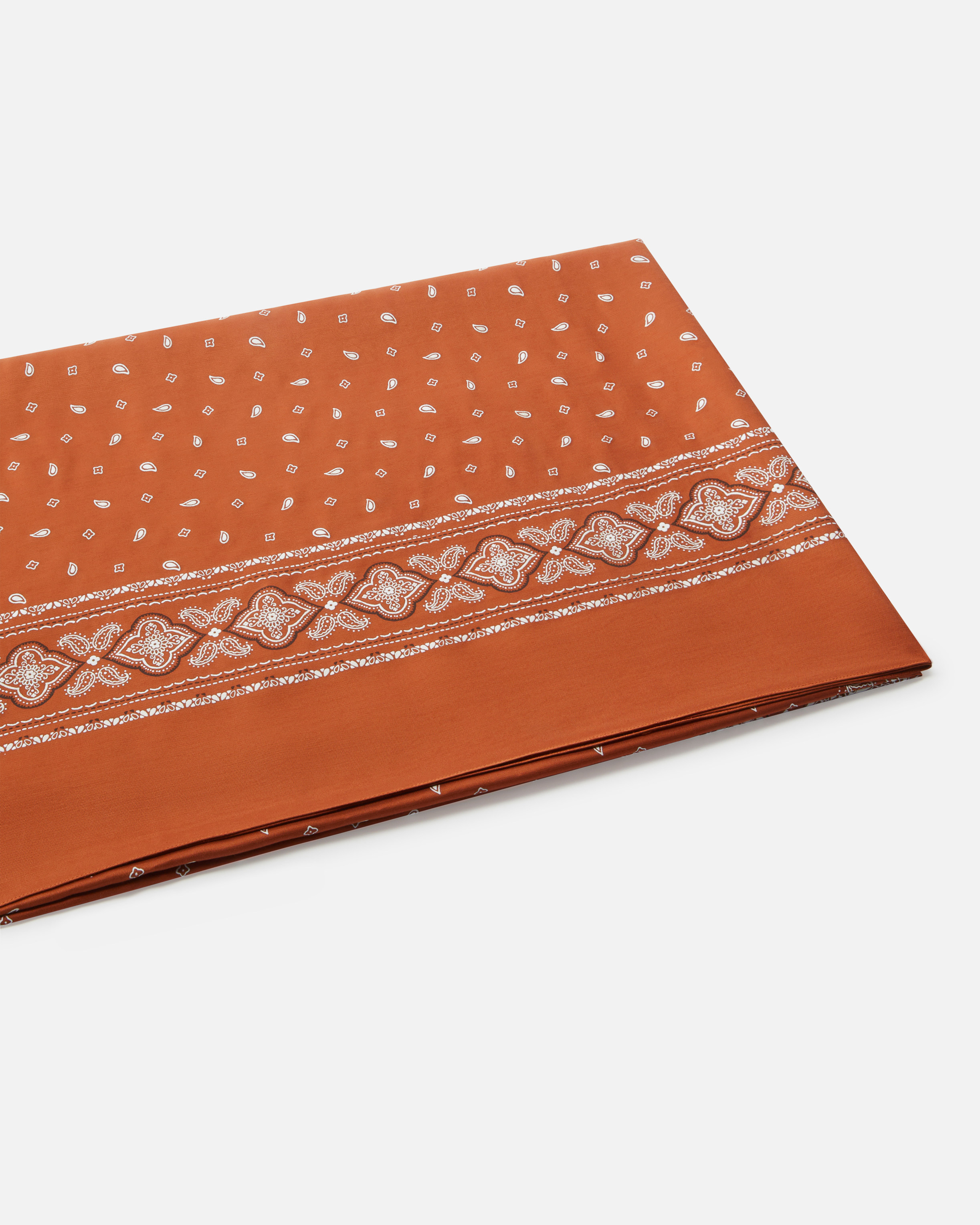 Pinko Intricate Patterned Orange And White Viscose Scarf