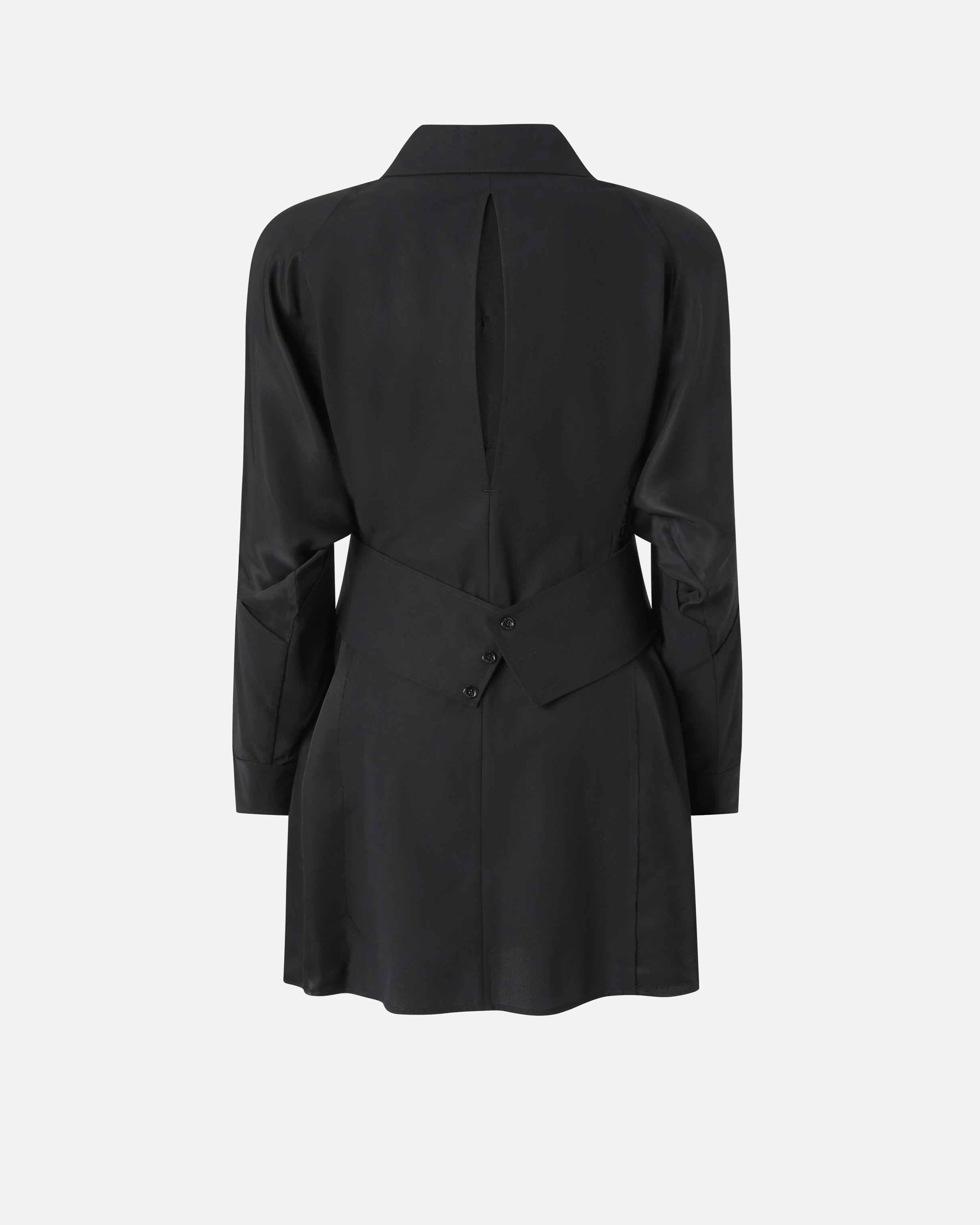 Pinko Short Shirt Dress In Habotai And Cotton