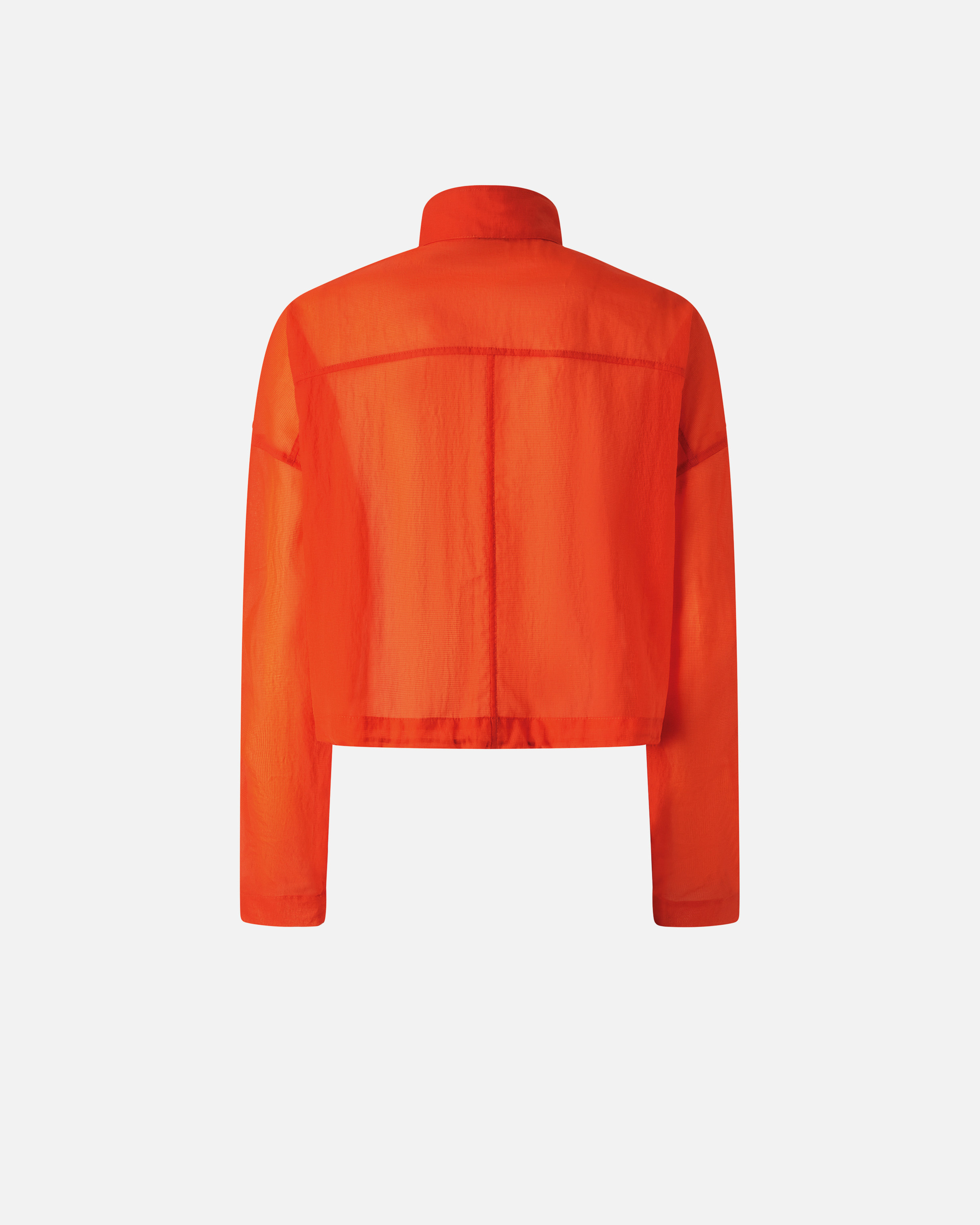 Pinko Short Jacket In Technical Organza-effect Fabric In Flame