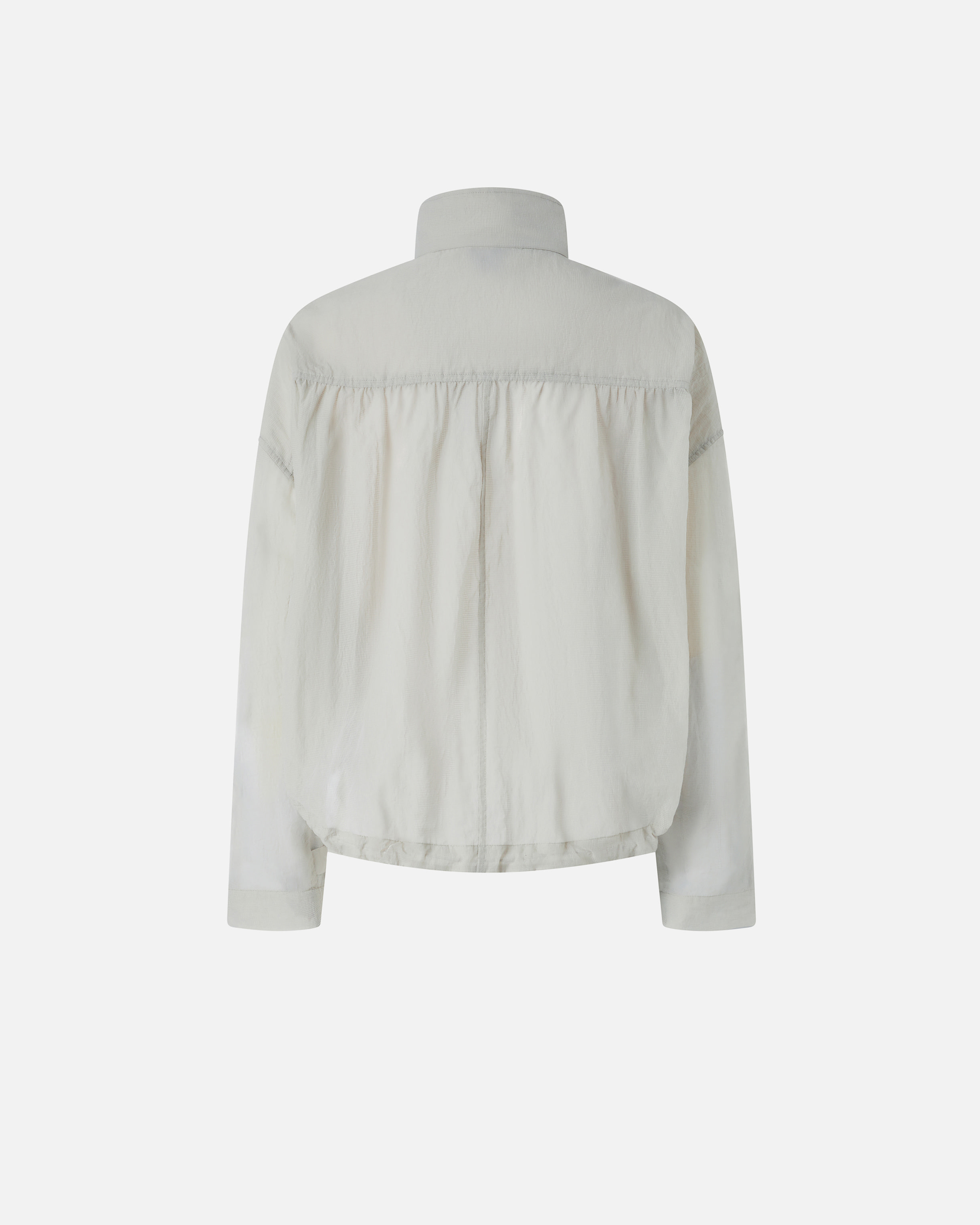 Pinko Short Jacket In Technical Organza-effect Fabric In Gris Perle