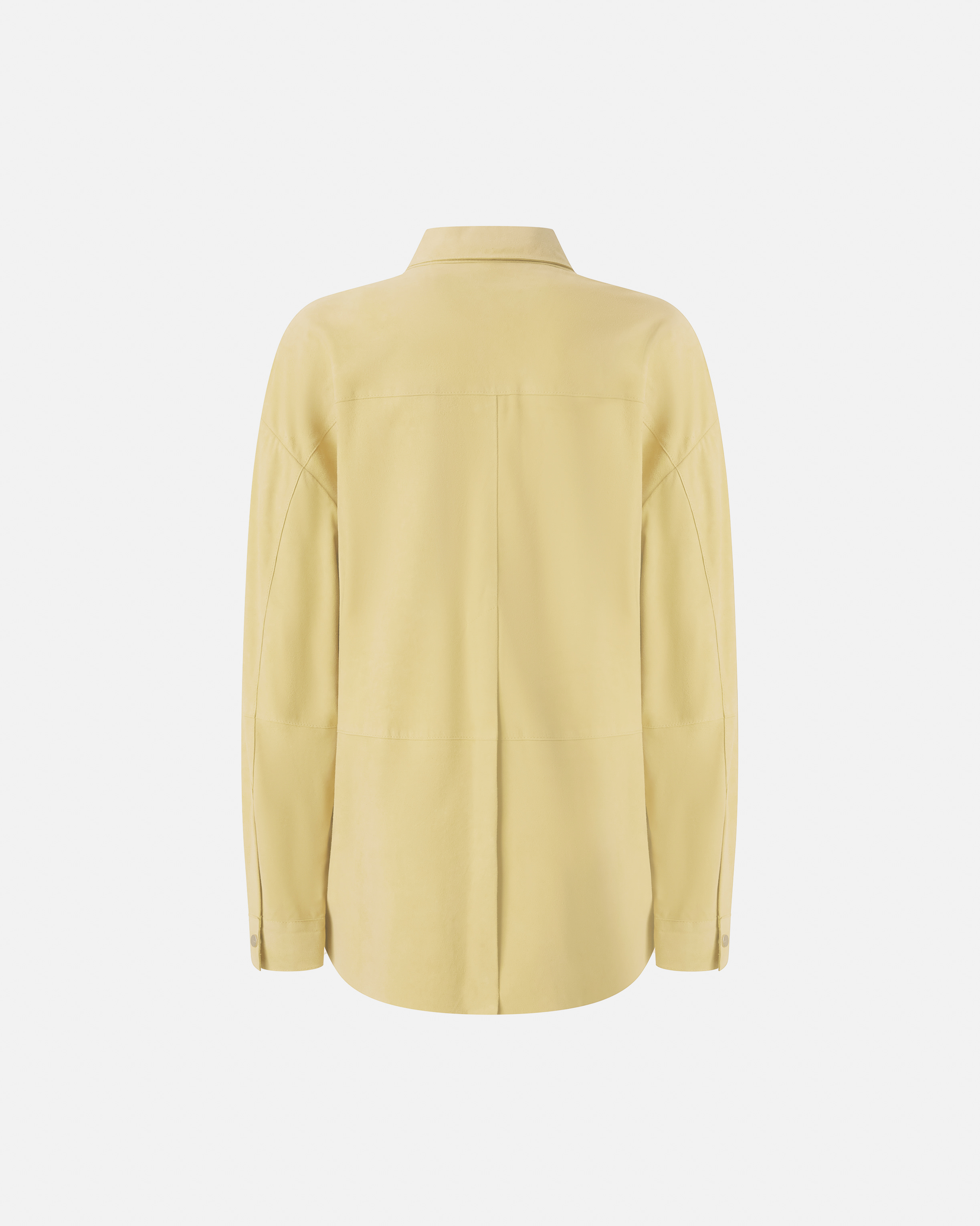 Pinko Ikebana Suede Over Shirt In Jaune Canna