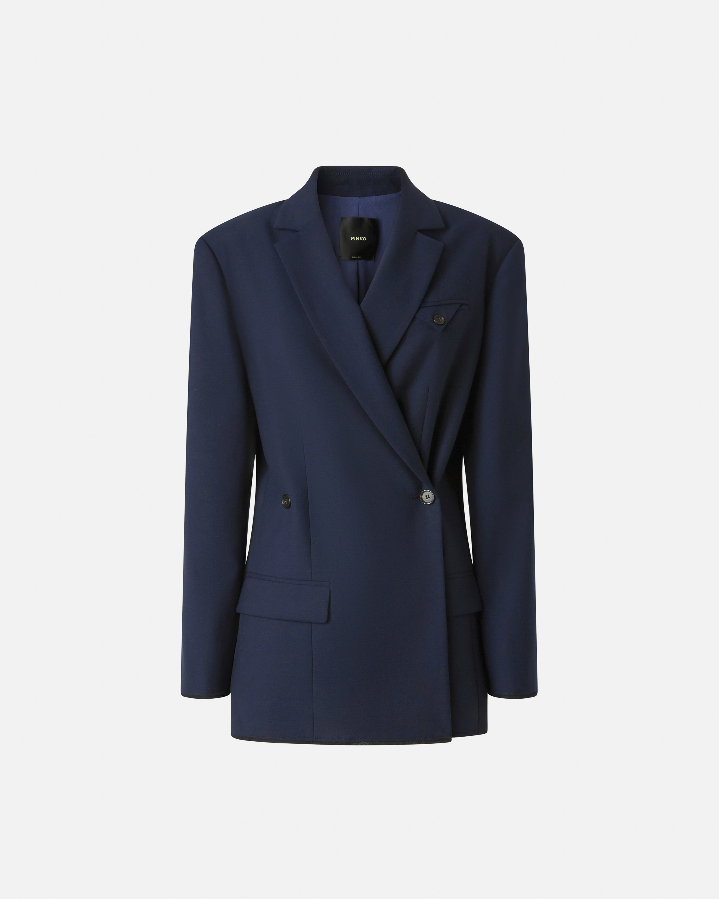 アウターその他 PINKO Woman Blazer Blue 104862A2BQ G82 Tailored blazer with crisscross closure PINKO → Shop Online