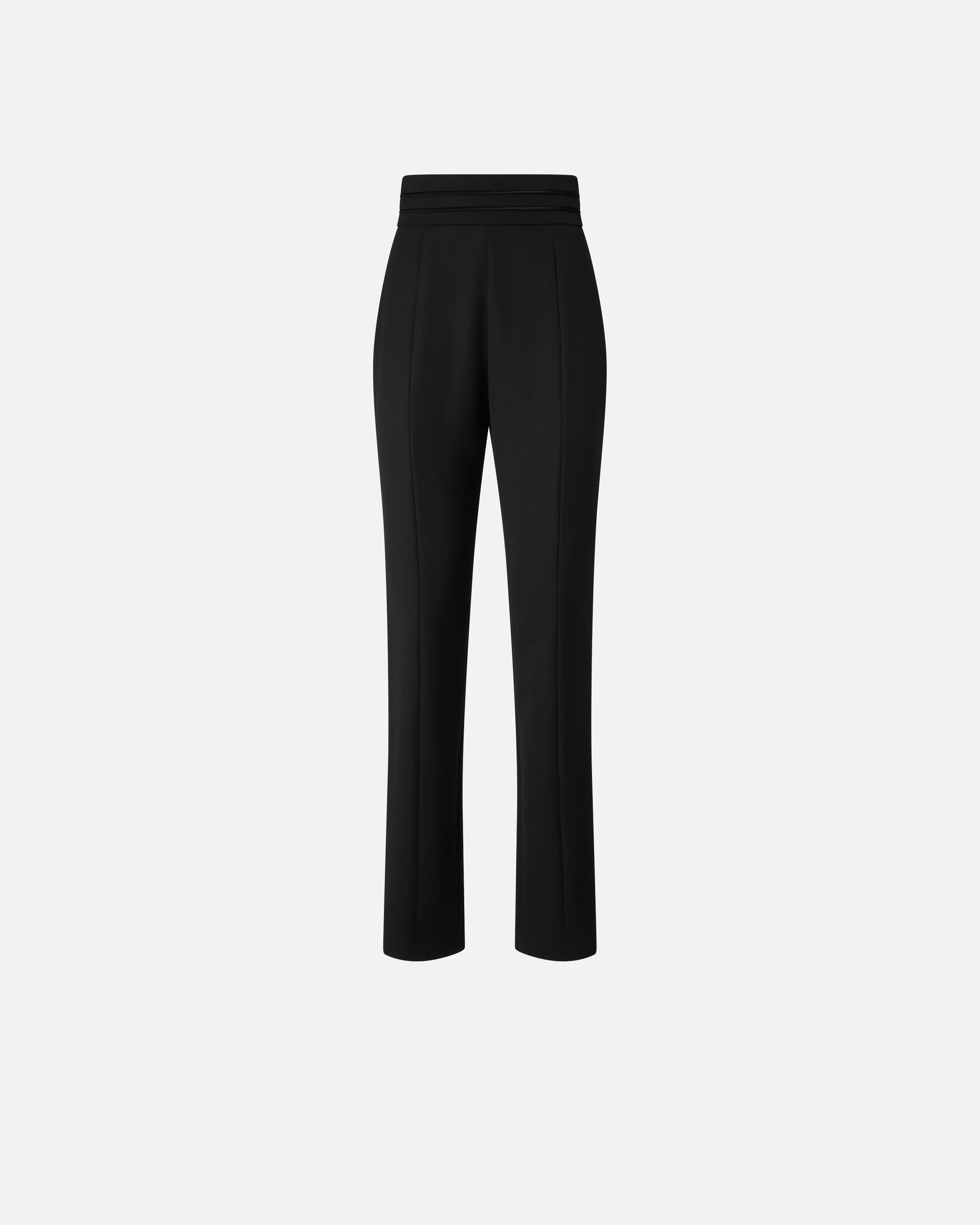 Pinko Elegant Trousers With Slits At The Back In Limo Black