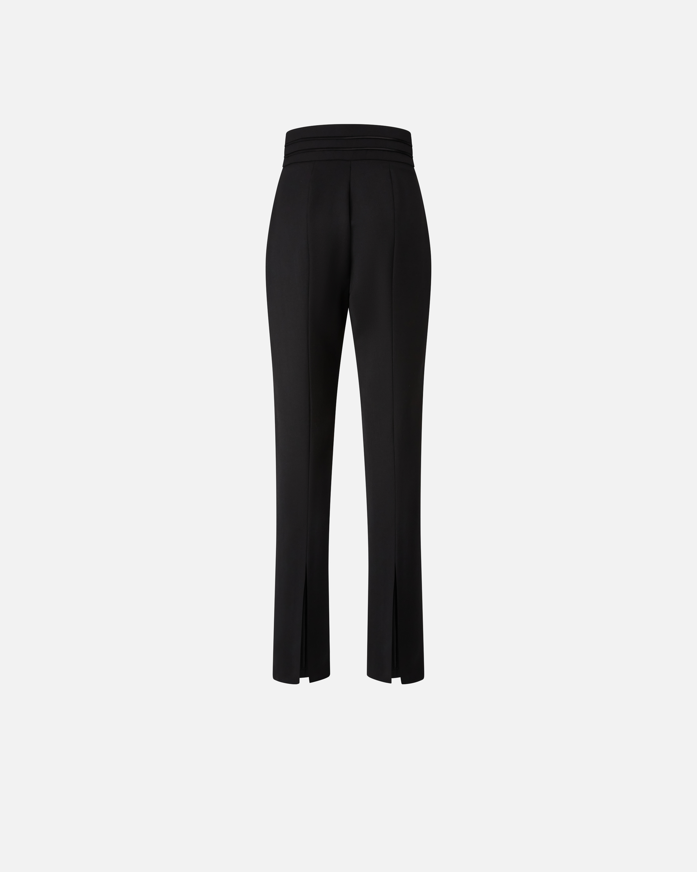 Pinko Elegant Trousers With Slits At The Back In Limo Black
