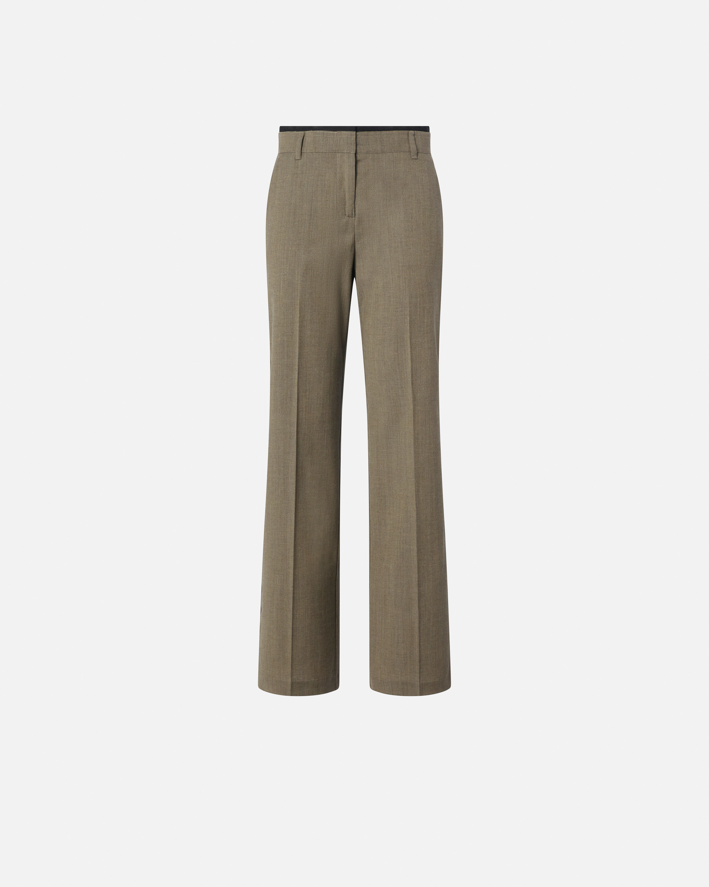 Pinko Elegant Flared Trousers In Marrone Borraccia