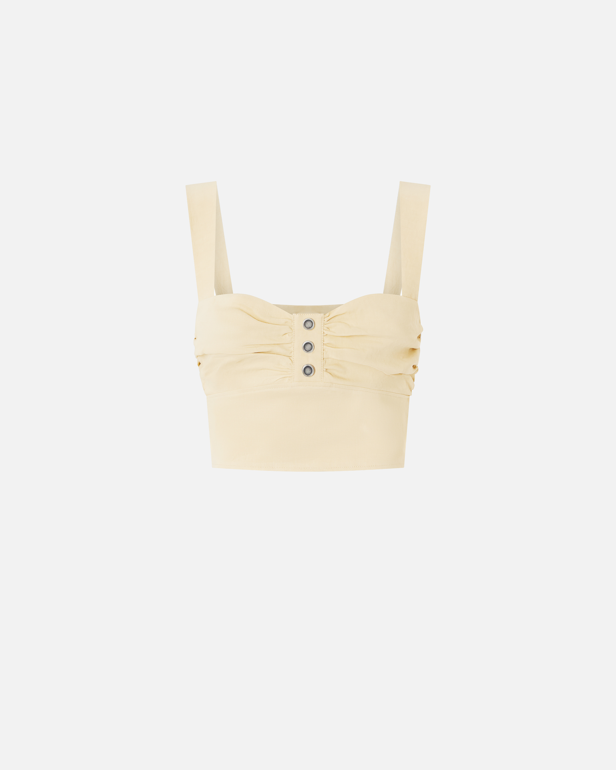 Buttoned linen crop top PINKO → Shop Online